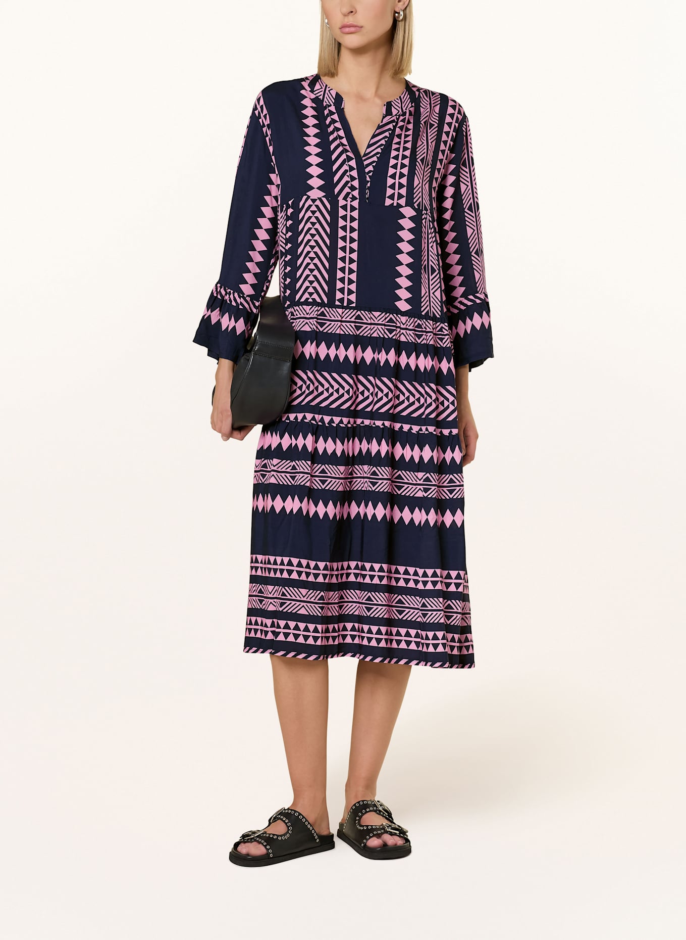 miss goodlife Kleid INDI: DUNKELBLAU / ROSA