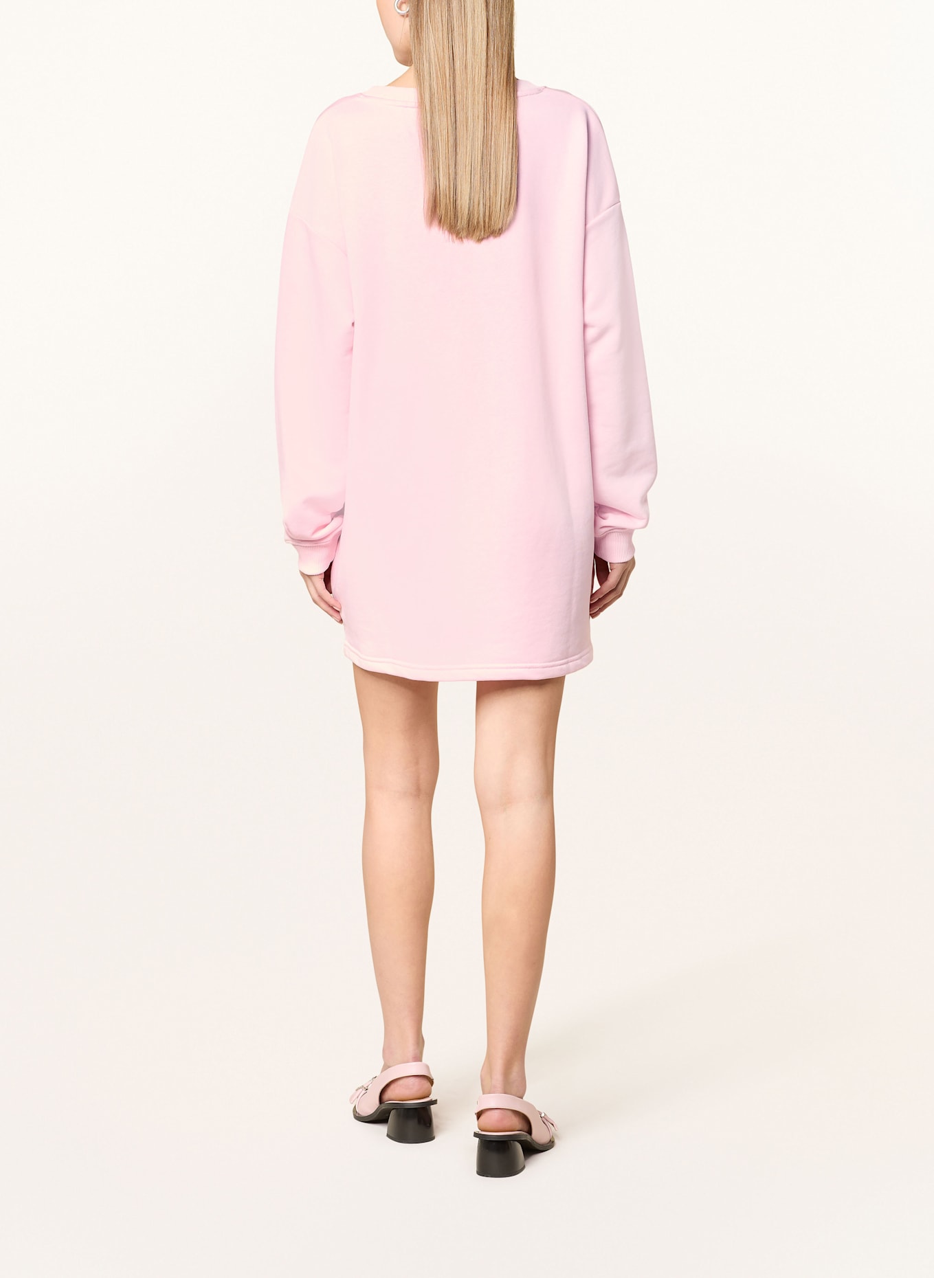 miss goodlife Sweatkleid mit Schmucksteinen: HELLROSA