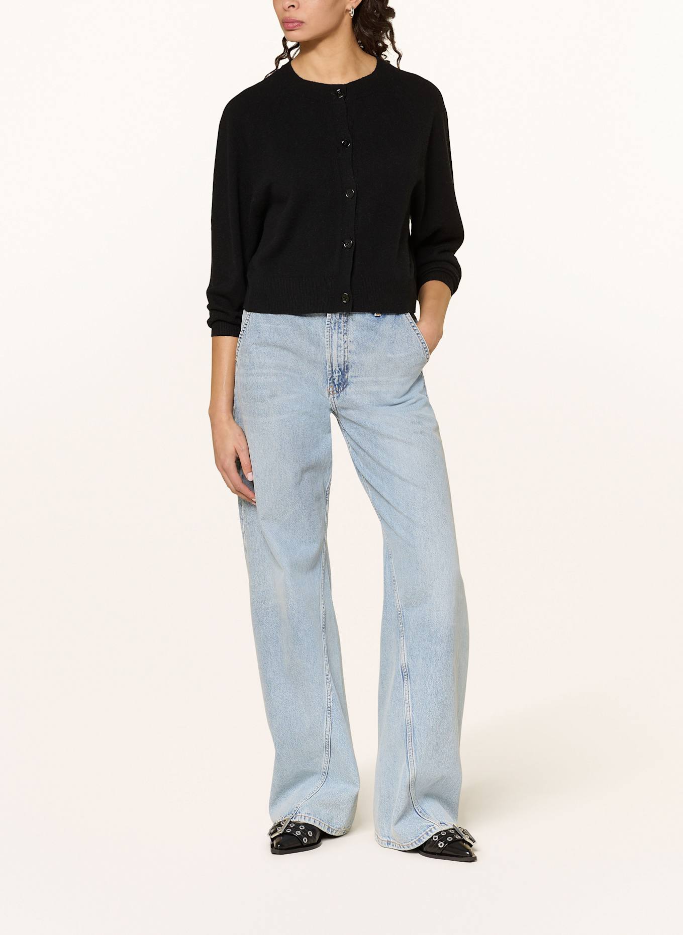 MRS & HUGS Strickjacke aus Cashmere: SCHWARZ