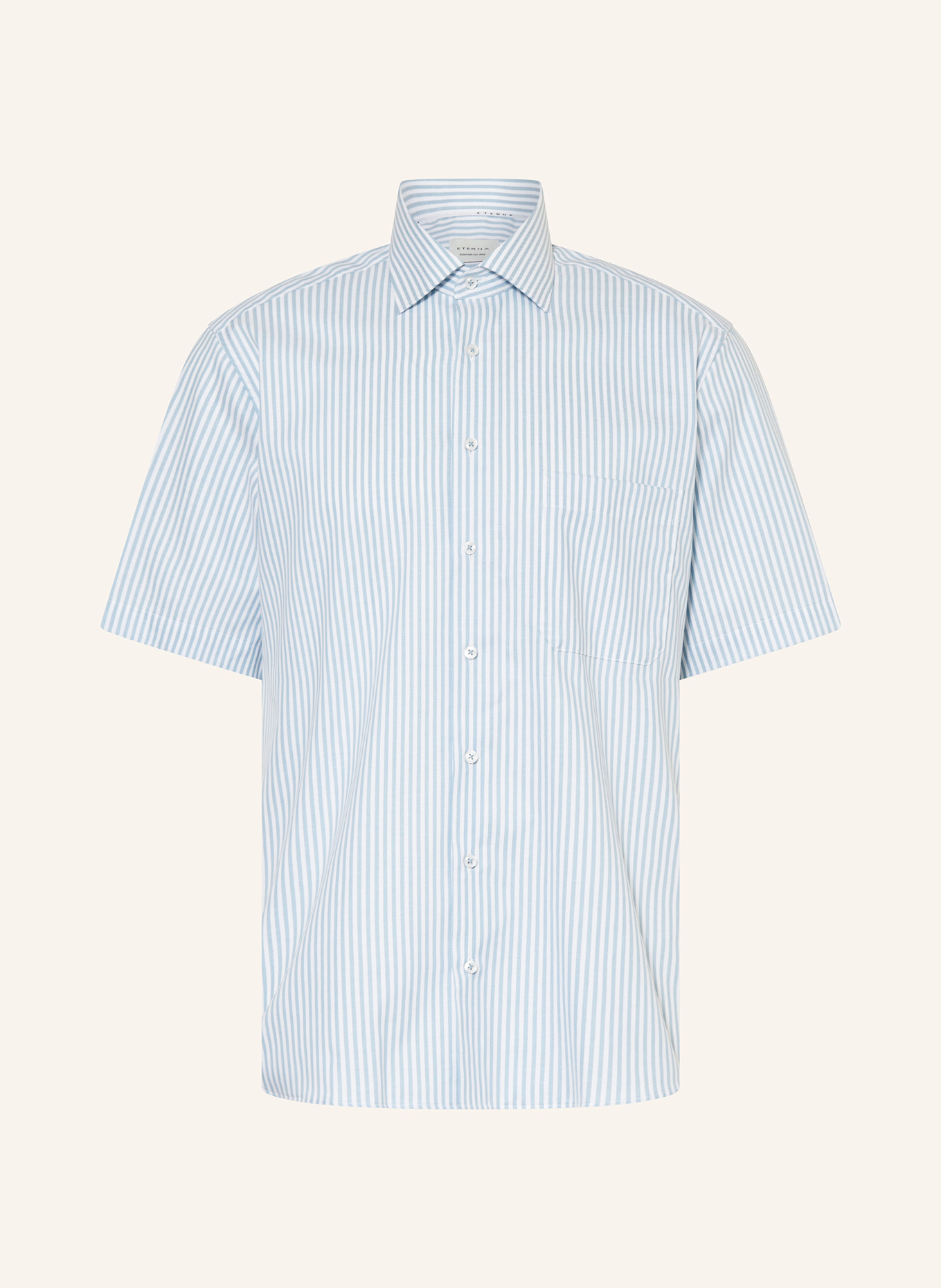 ETERNA Short sleeve shirt comfort fit: BLUE GRAY/ WHITE