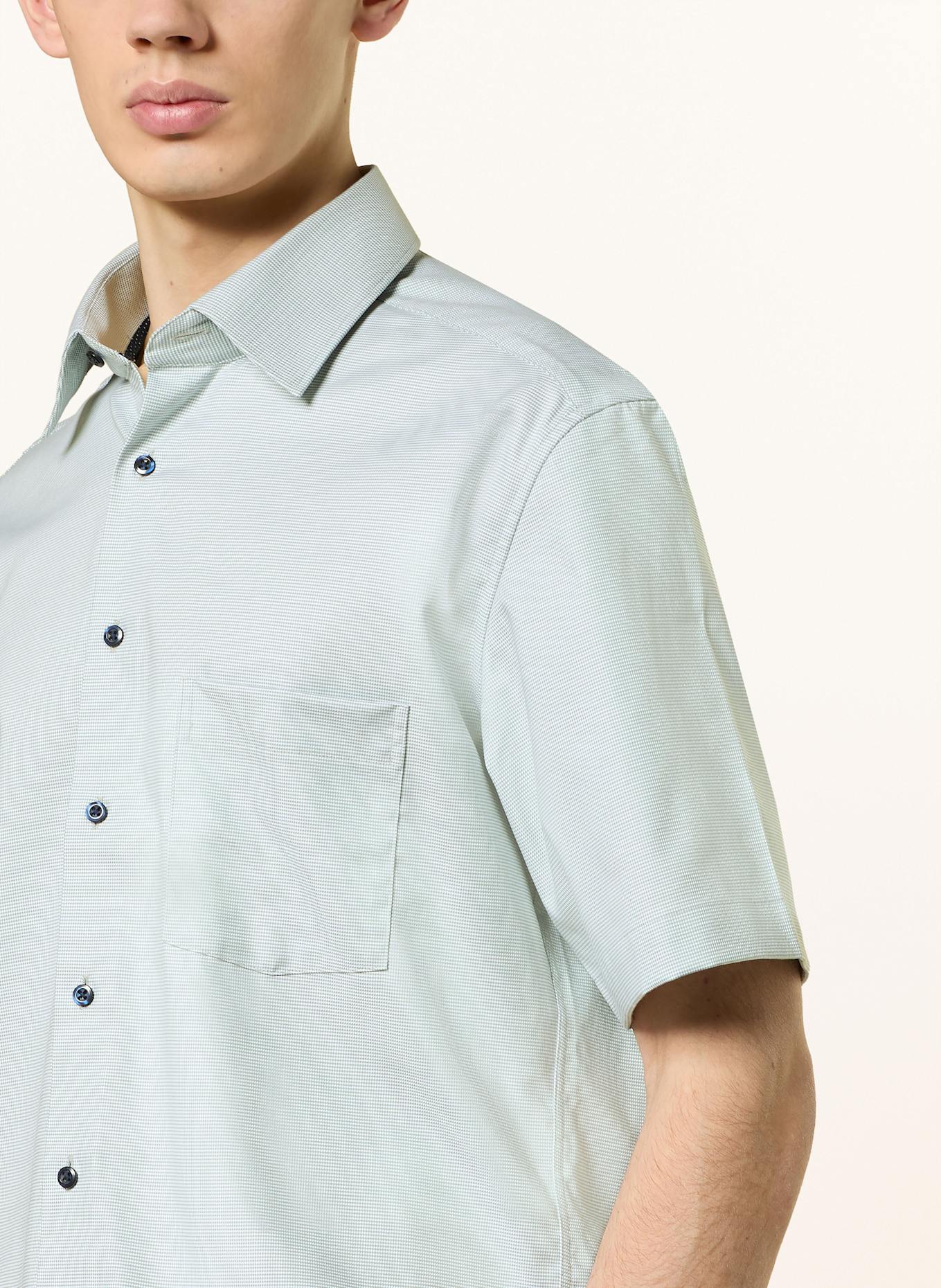 ETERNA Short sleeve shirt modern fit: LIGHT GREEN