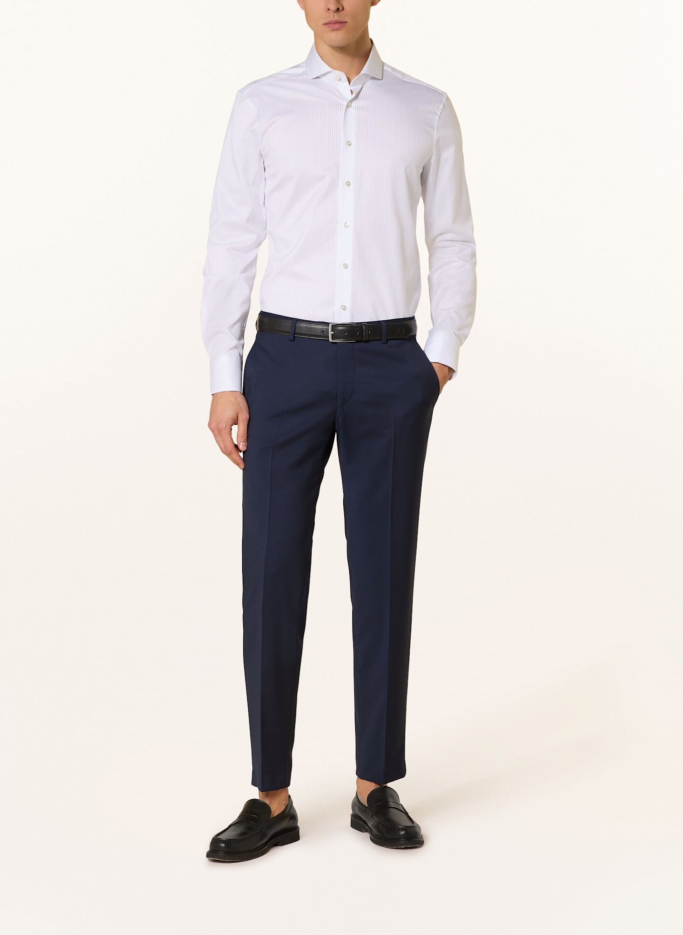 1863 by ETERNA Koszula slim fit: NIEBIESKI / BIAŁY