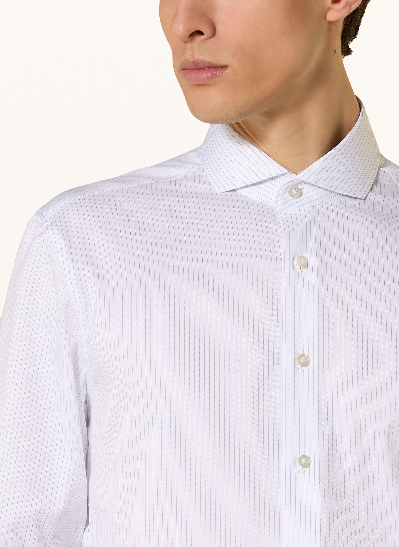 1863 by ETERNA Koszula slim fit: NIEBIESKI / BIAŁY