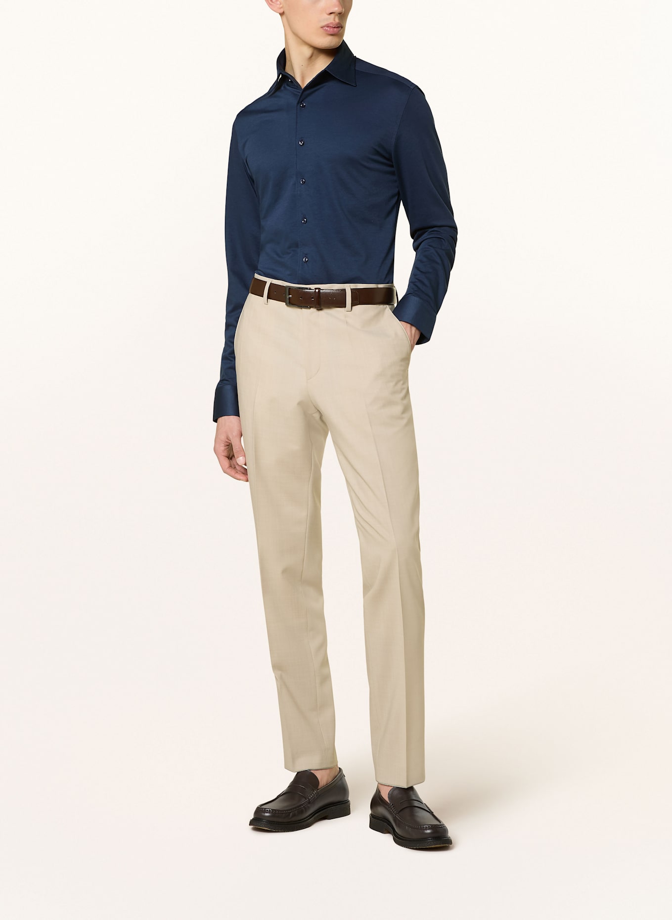 1863 by ETERNA Hemd Slim Fit: DUNKELBLAU