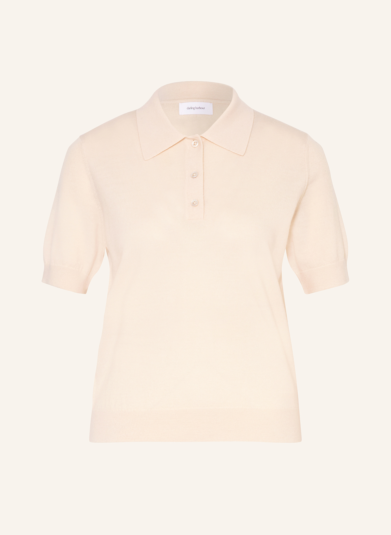 darling harbour Strick-Poloshirt: OFFWHITE