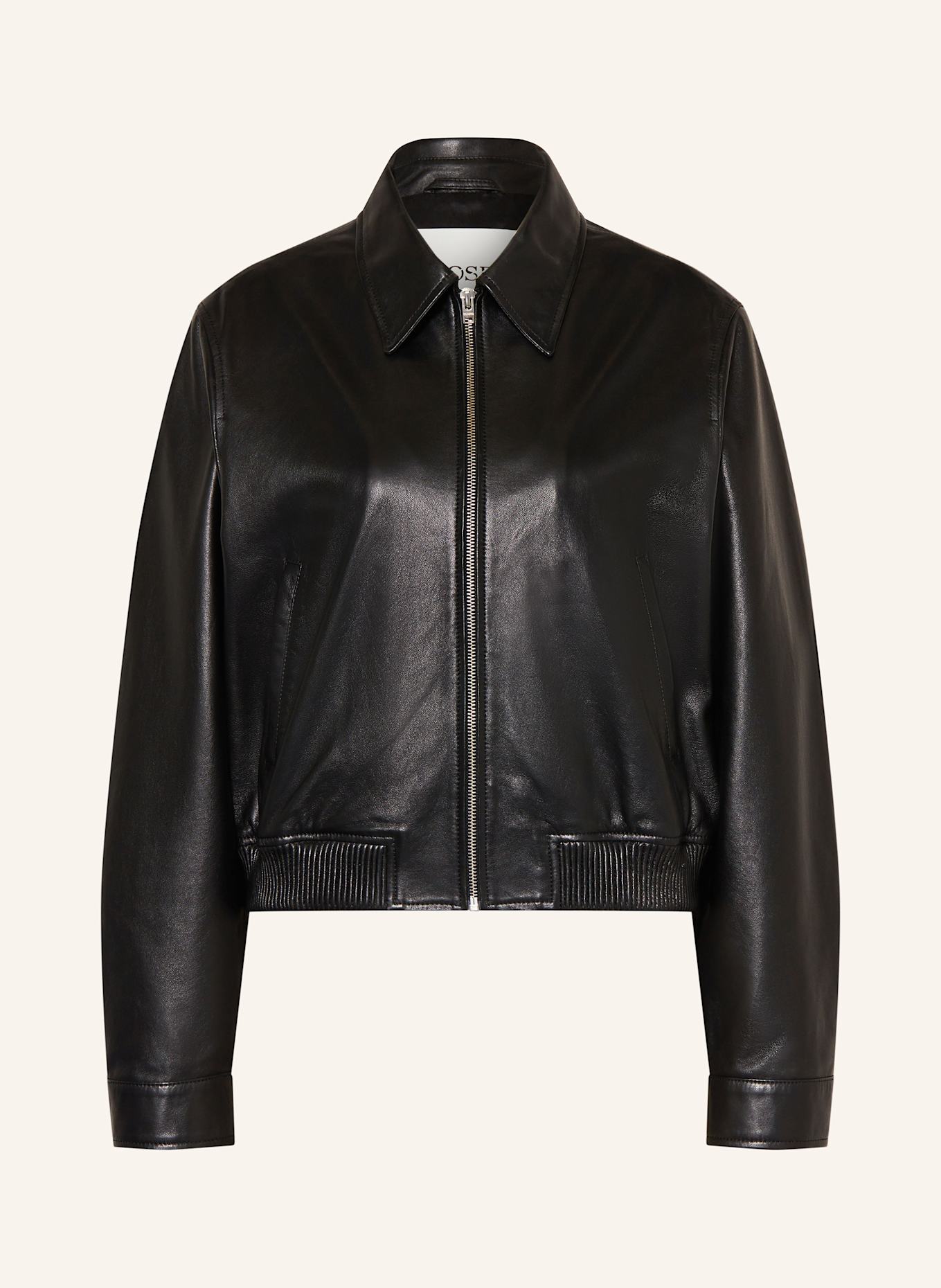 CLOSED Lederjacke: SCHWARZ