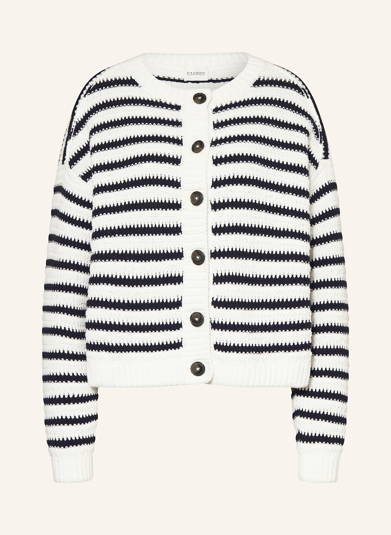 CLOSED Kardigan: BIAŁY / CZARNY