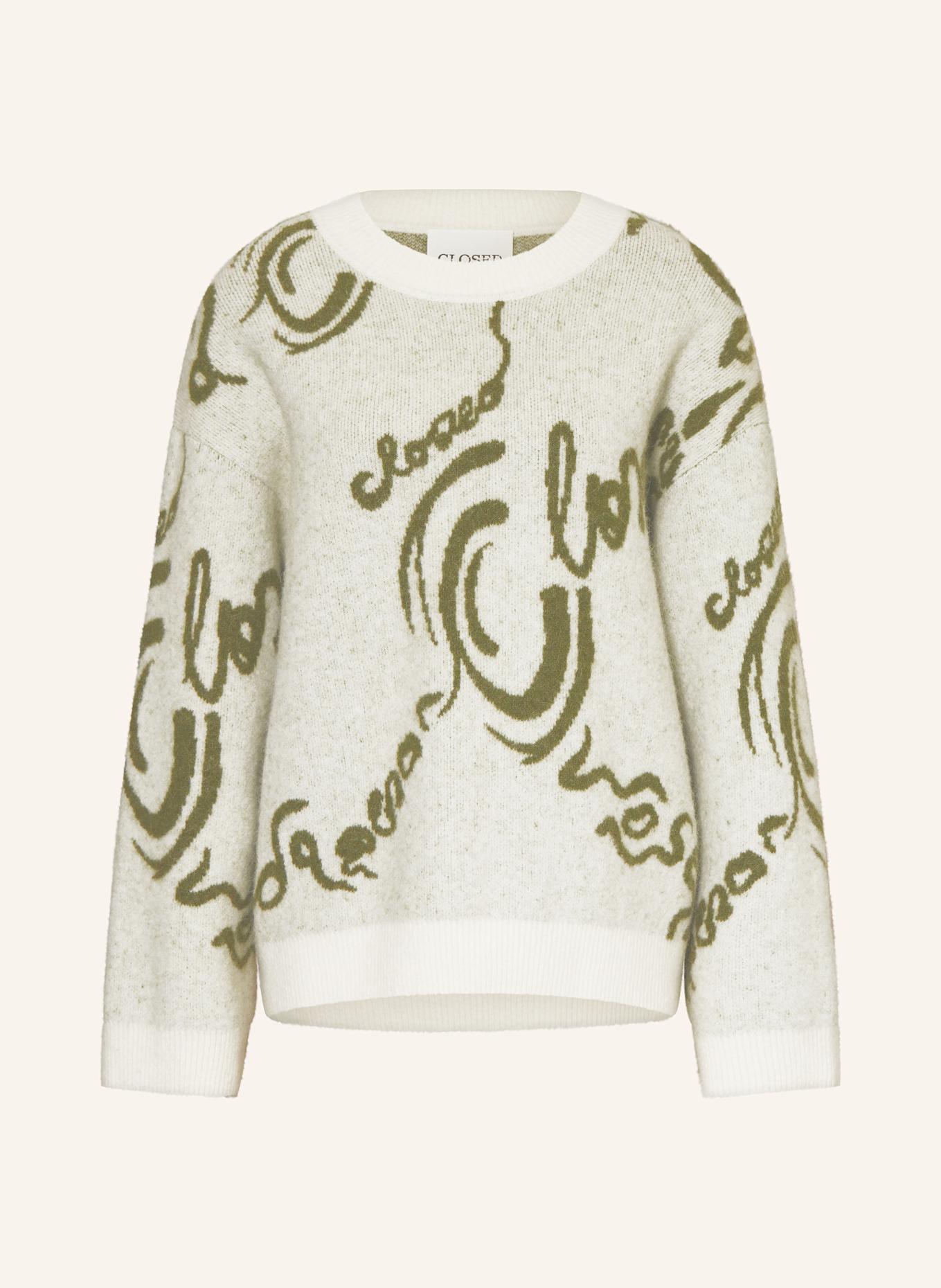CLOSED Pullover: ECRU / OLIV