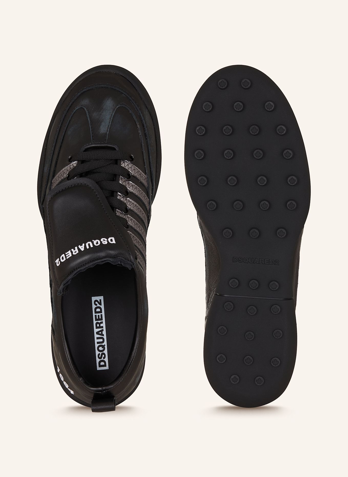 DSQUARED2 Sneaker: SCHWARZ/ GRAU