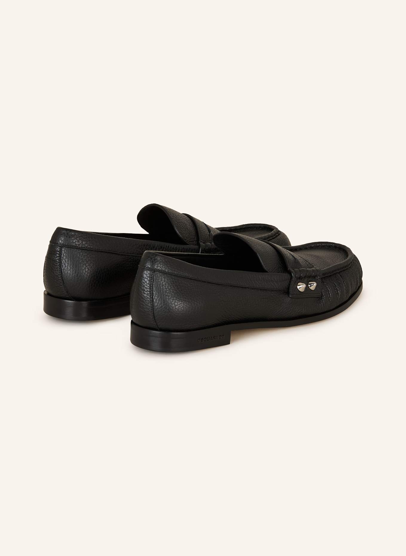 DSQUARED2 Loafers VITELLO BOTTALATO+BORCHIE: SCHWARZ