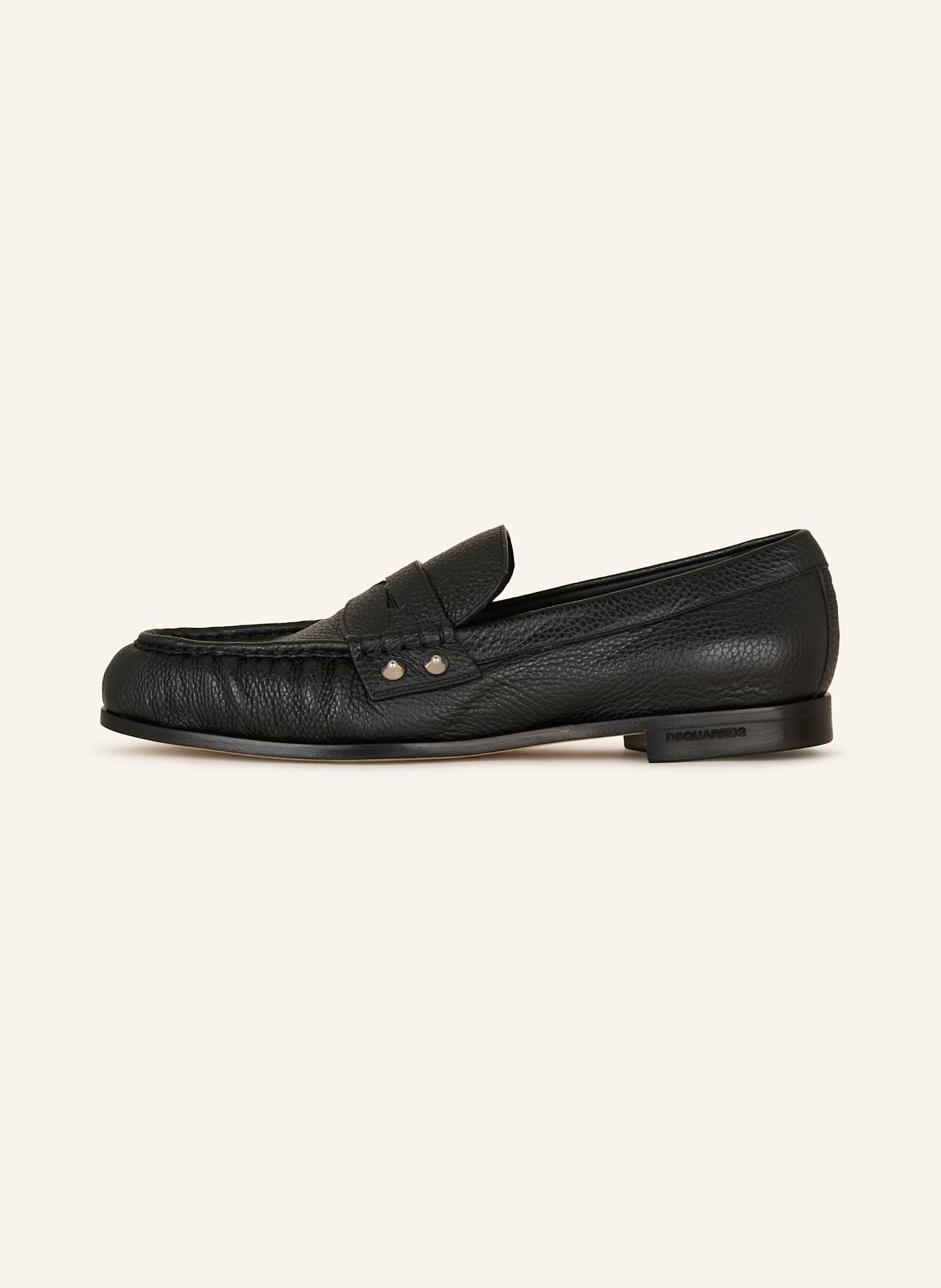 DSQUARED2 Loafers VITELLO BOTTALATO+BORCHIE: SCHWARZ