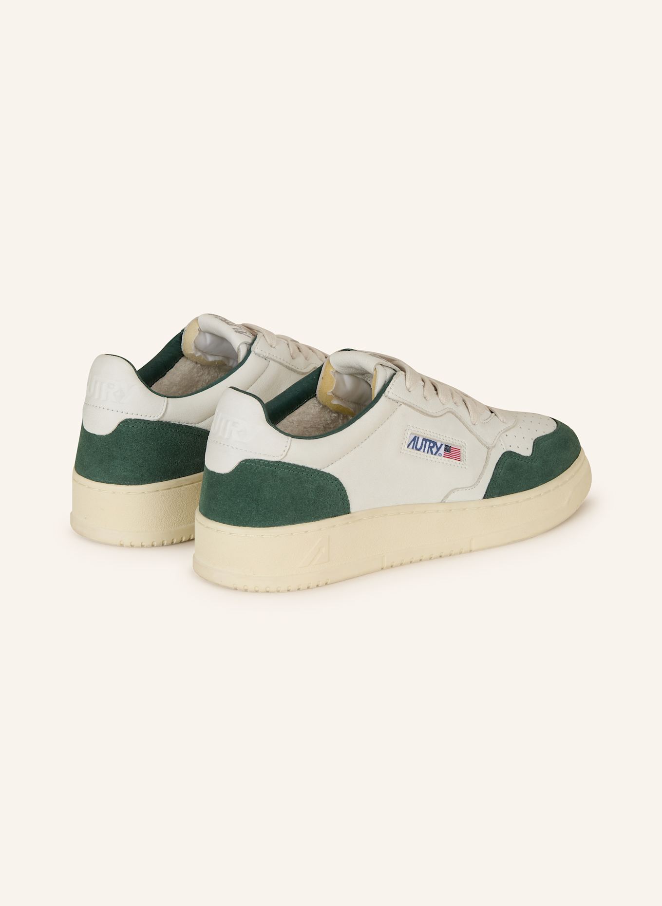 AUTRY Sneaker MEDALIST LOW: WEISS / DUNKELGRÜN