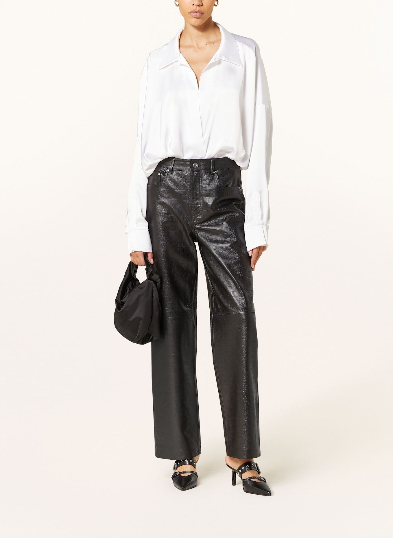 NORMA KAMALI Satin-Body: WEISS