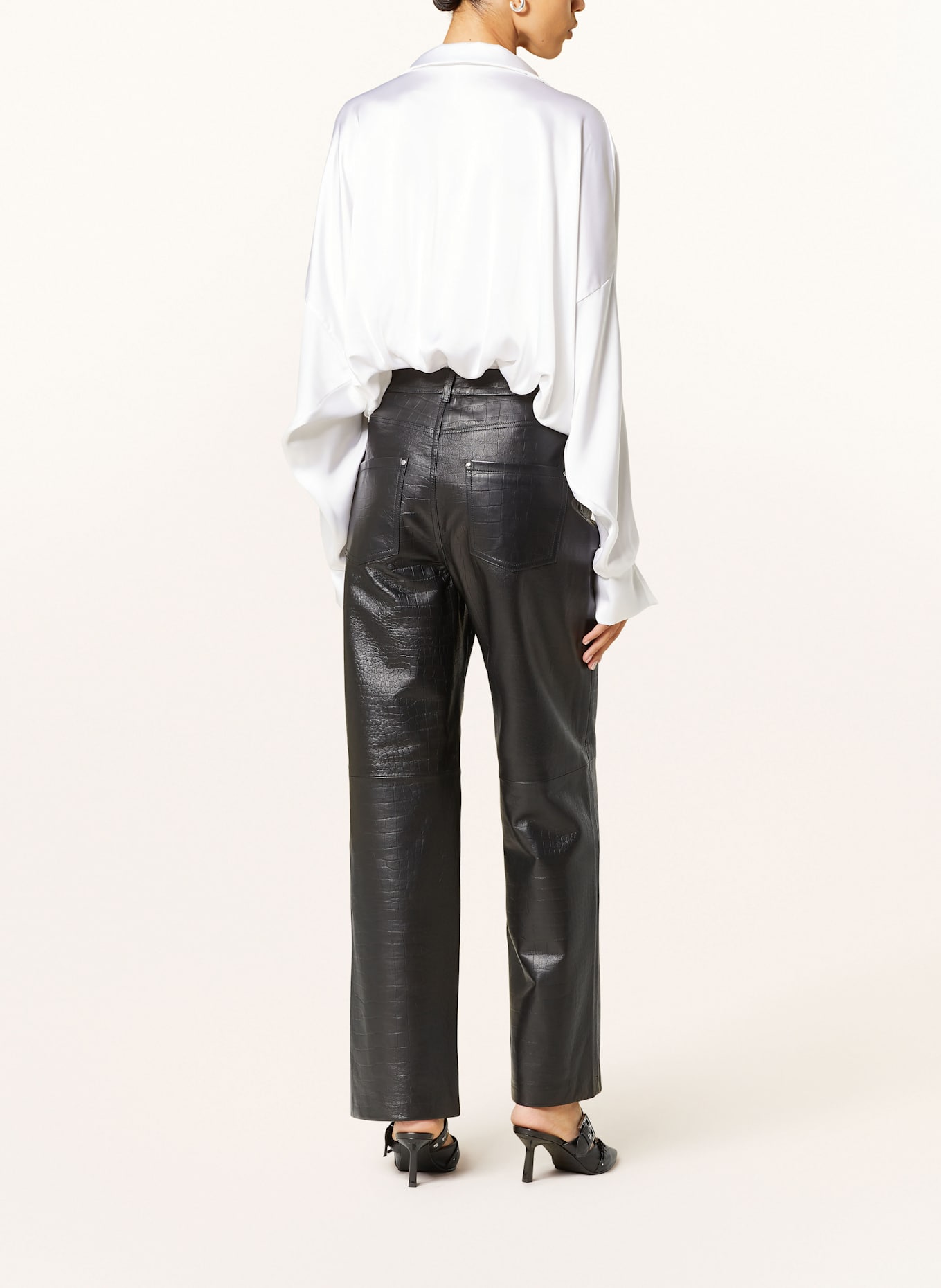 NORMA KAMALI Satin-Body: WEISS