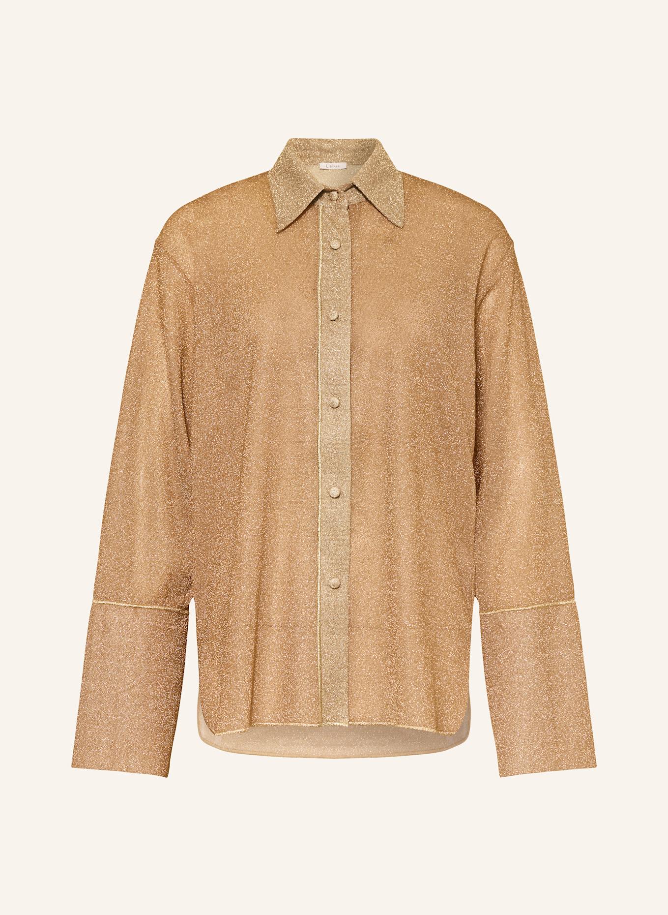 Oséree Hemdbluse LUMIERE mit Glitzergarn: GOLD