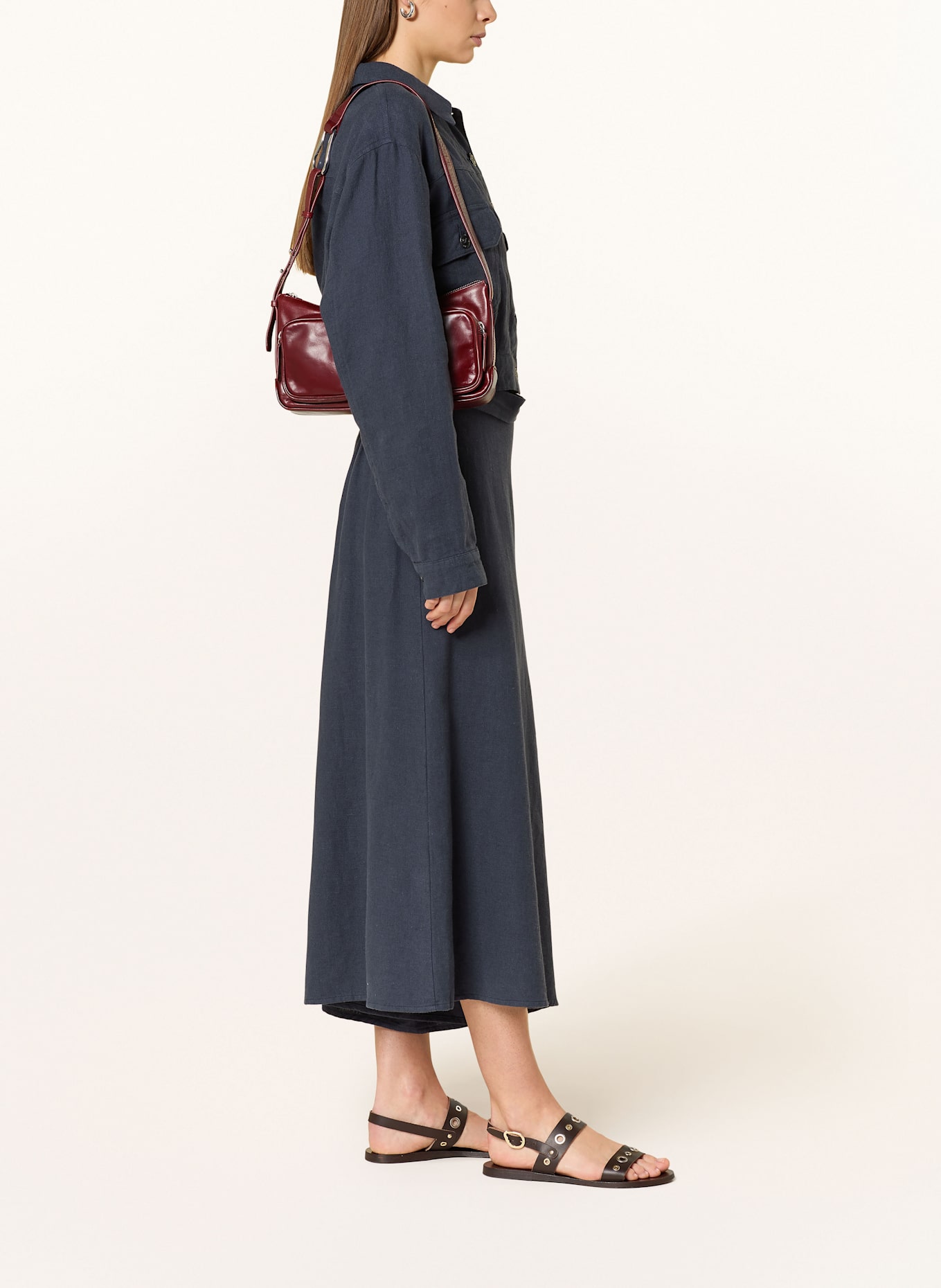 Herrlicher Leinen-Culotte NELANIE: DUNKELBLAU