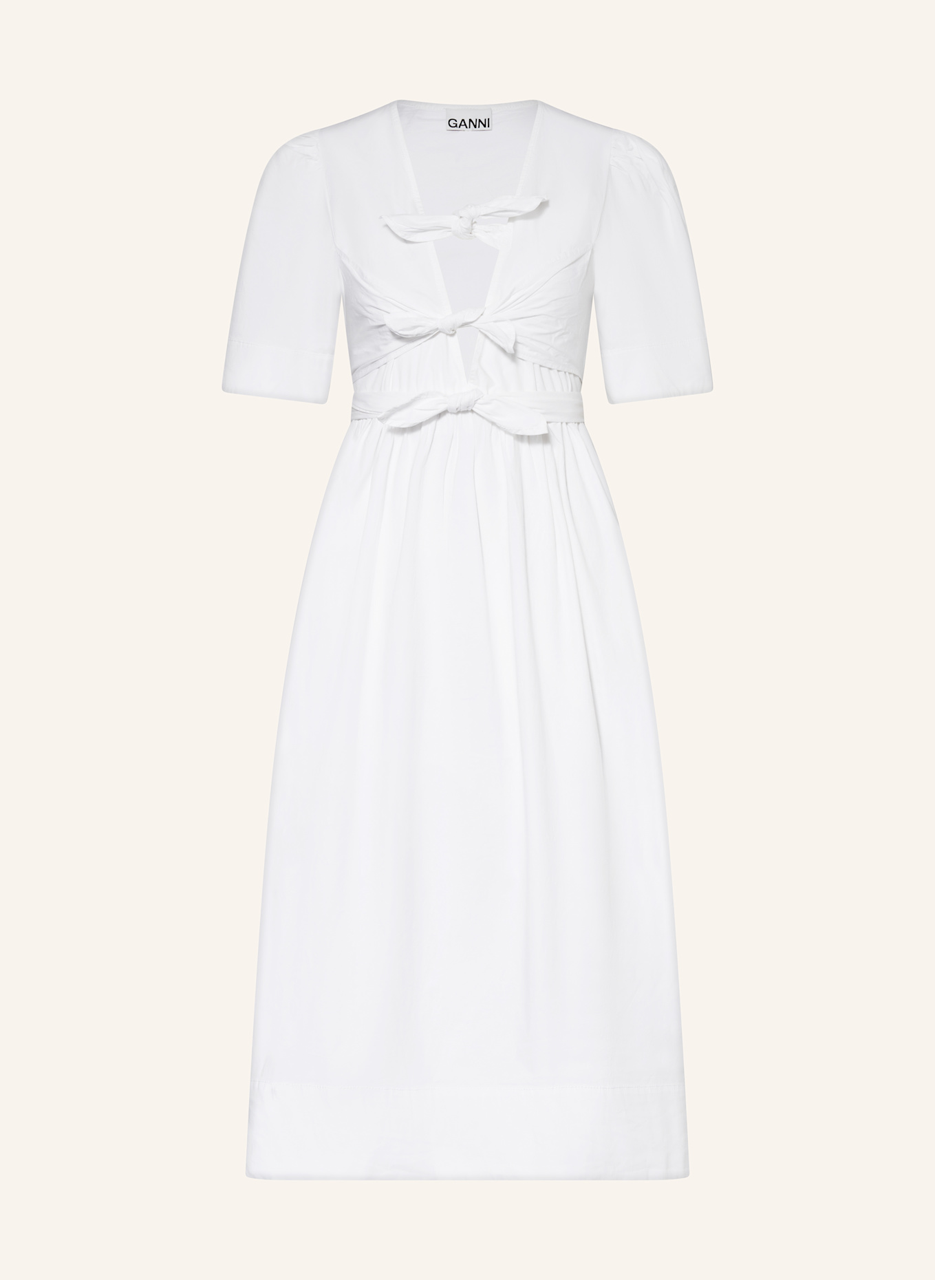 GANNI Kleid: WEISS