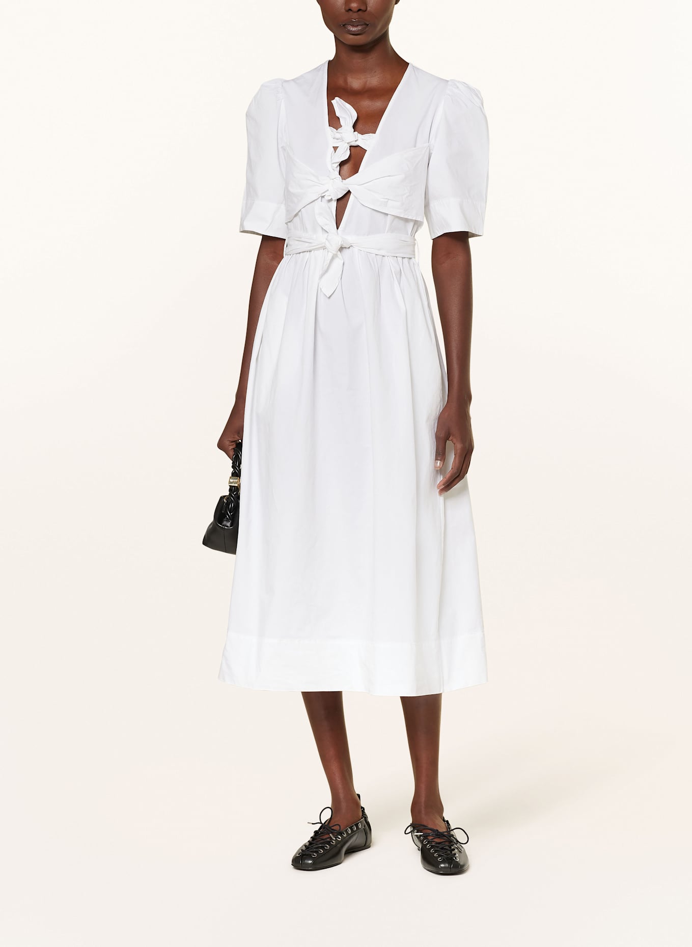 GANNI Kleid: WEISS