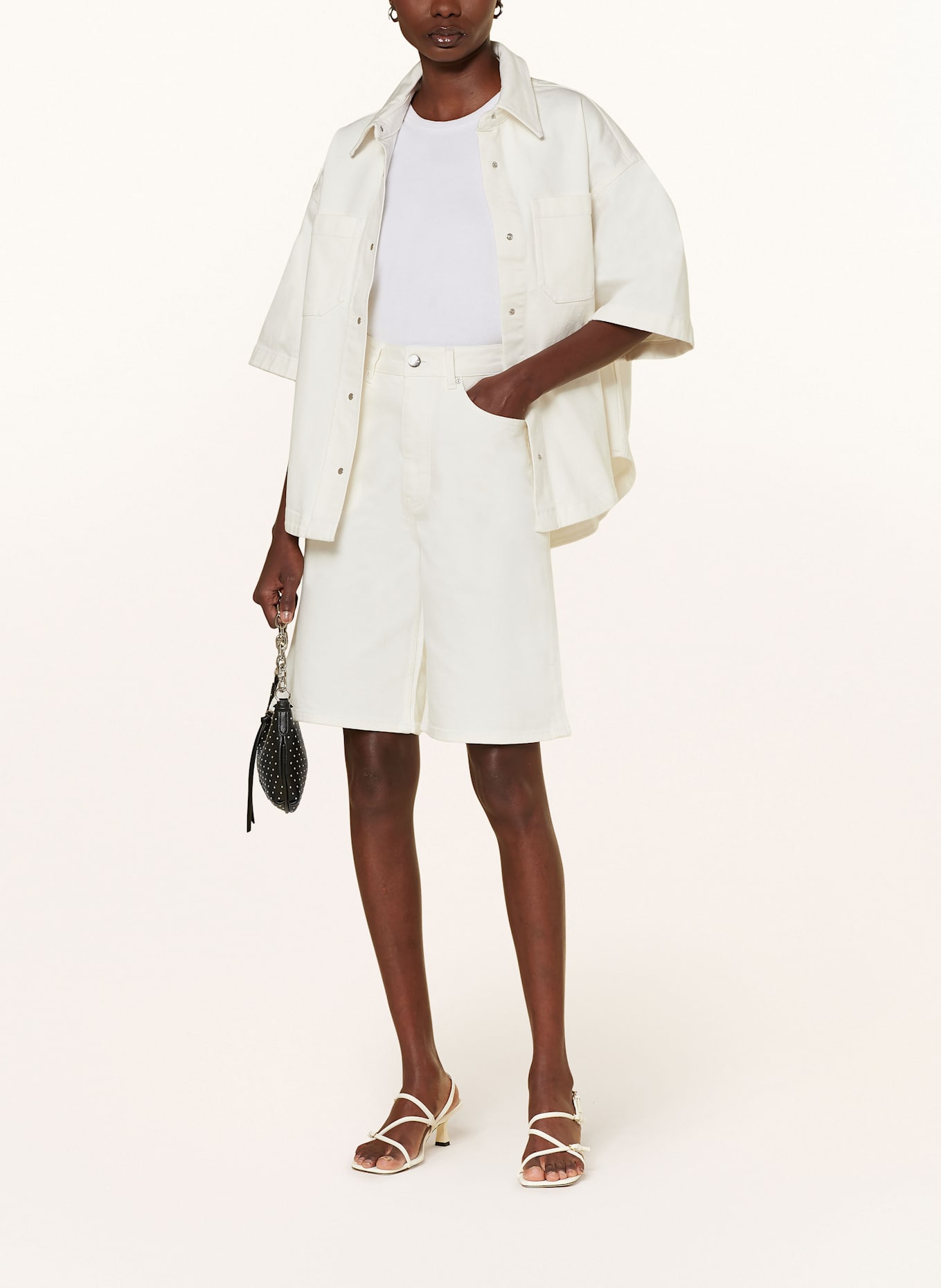 IVY OAK Jeansshorts PIRI: WEISS