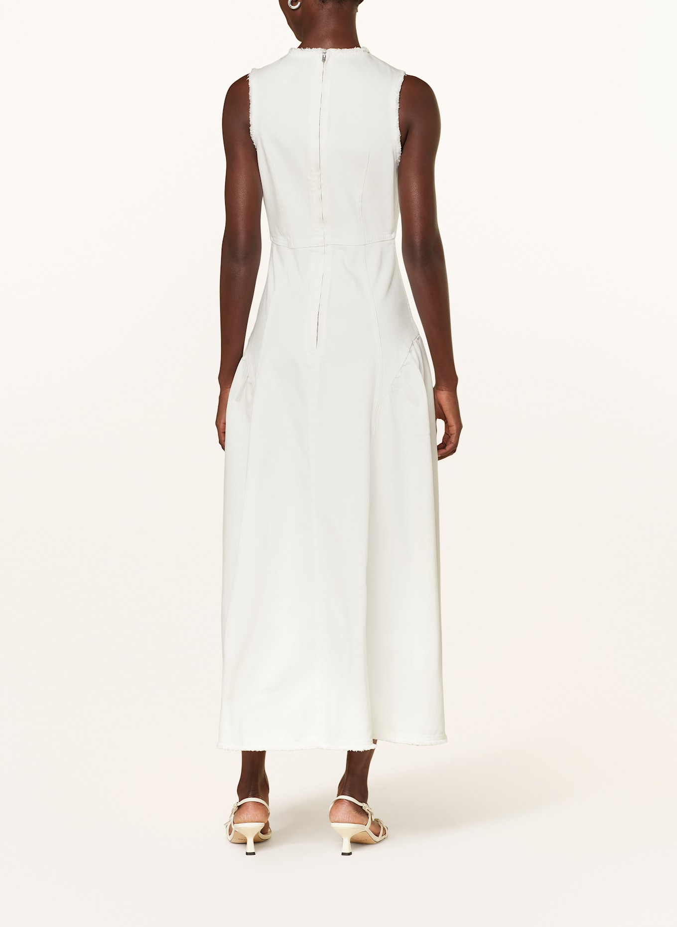 IVY OAK MARCA ANN denim dress: WHITE