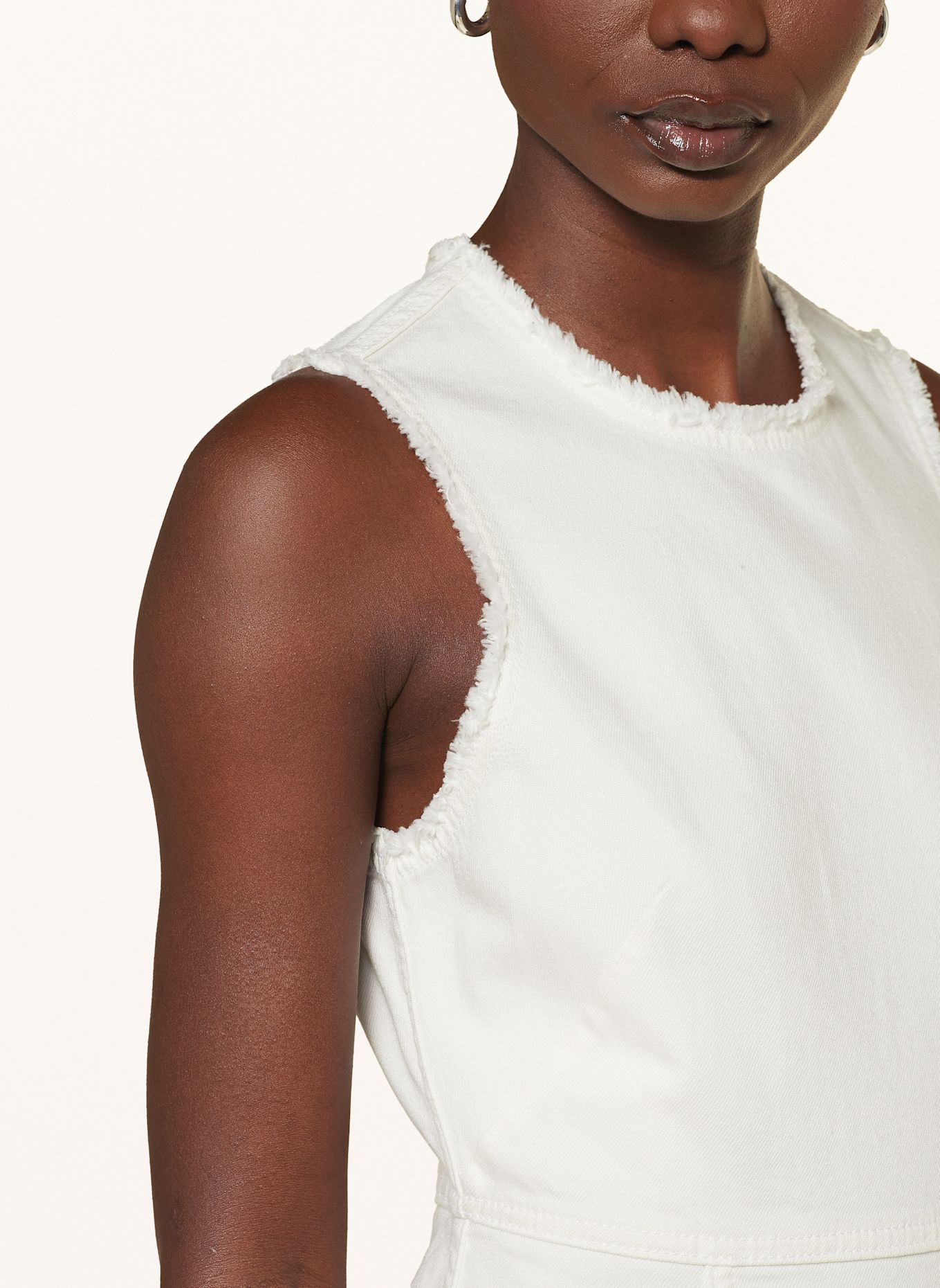 IVY OAK MARCA ANN denim dress: WHITE