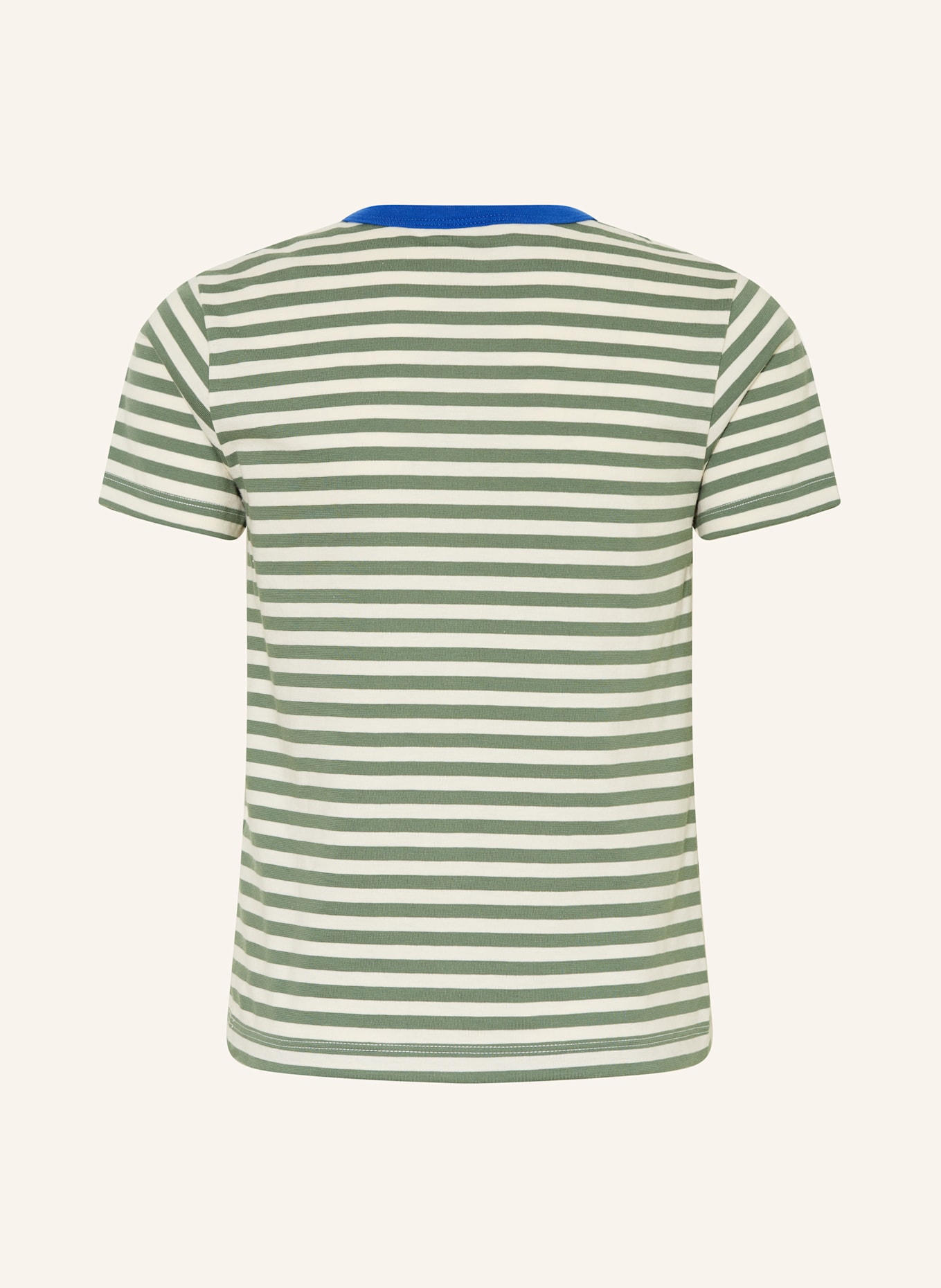 PETIT BATEAU T-Shirt: GRÜN / WEISS