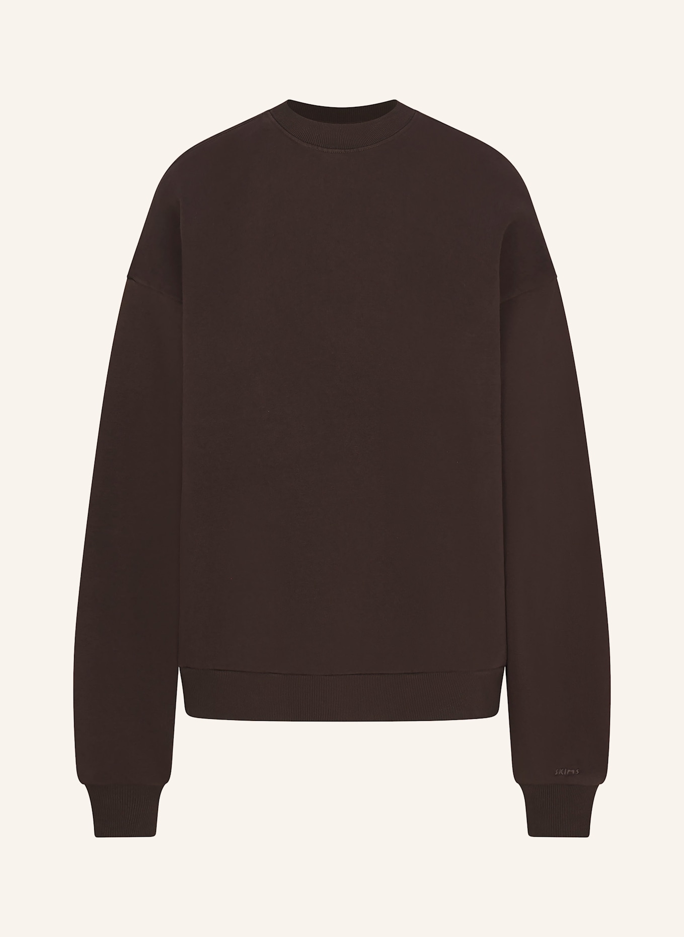 SKIMS Lounge-Sweatshirt BOYFRIEND FLEECE: ESPRESSO