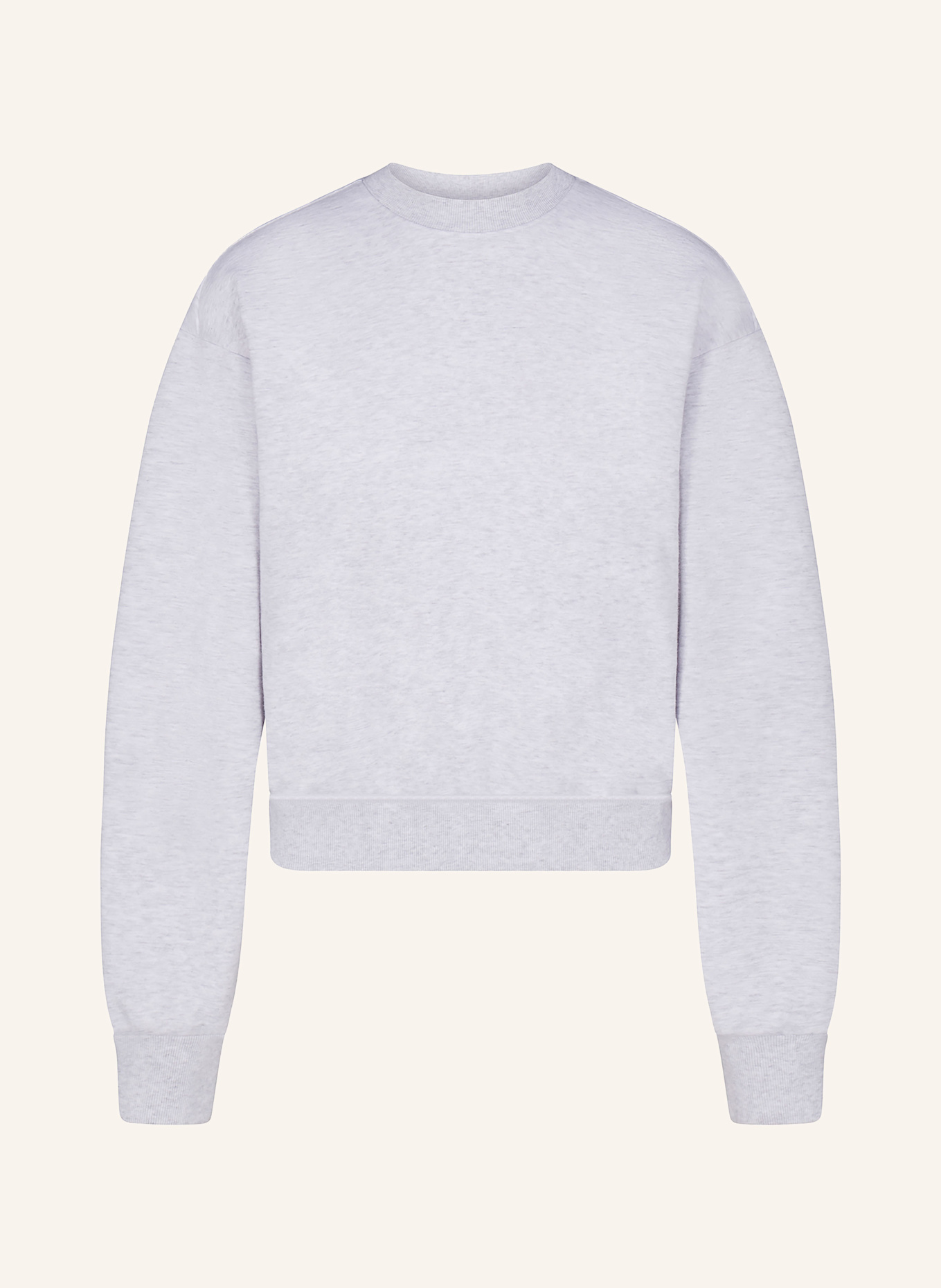 SKIMS COTTON FLEECE lounge sweatshirt: LIGHT HEATHER GREY