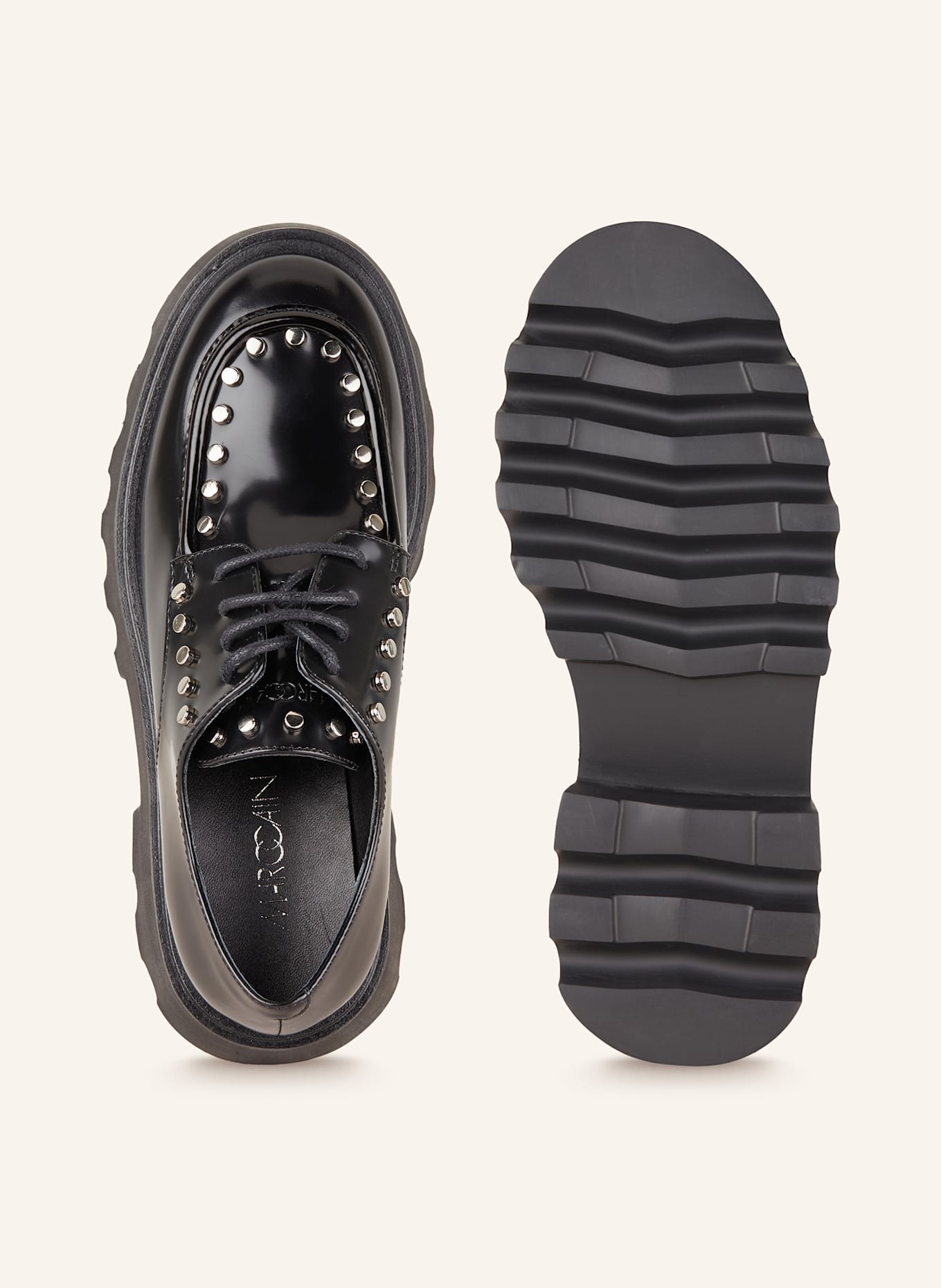 MARC CAIN Lackschnürer: 900 BLACK