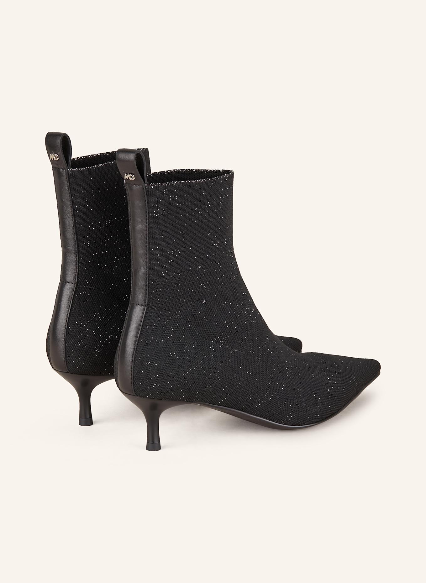 MARC CAIN Stiefeletten mit Glitzergarn: SCHWARZ/ SILBER