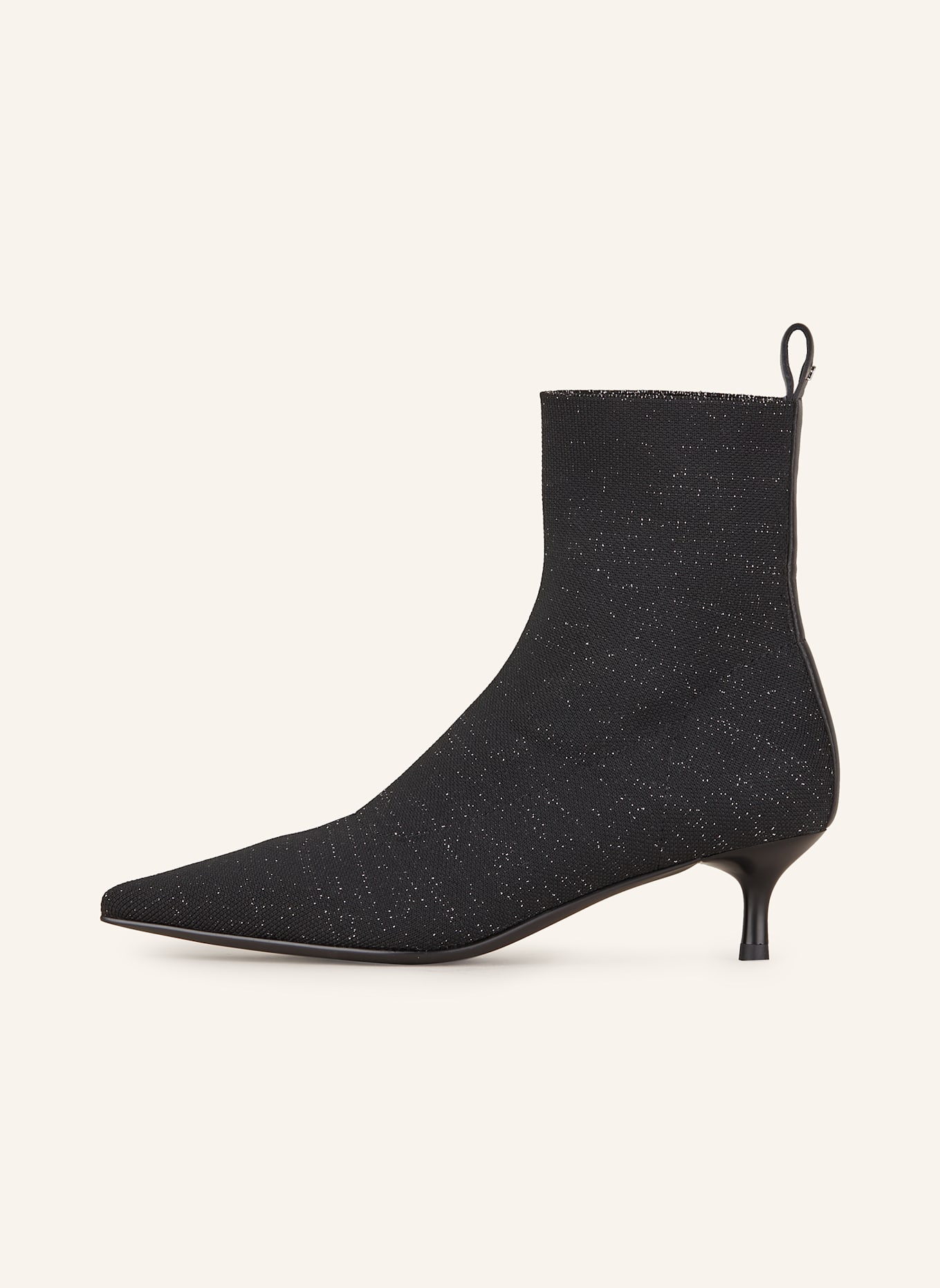 MARC CAIN Stiefeletten mit Glitzergarn: SCHWARZ/ SILBER