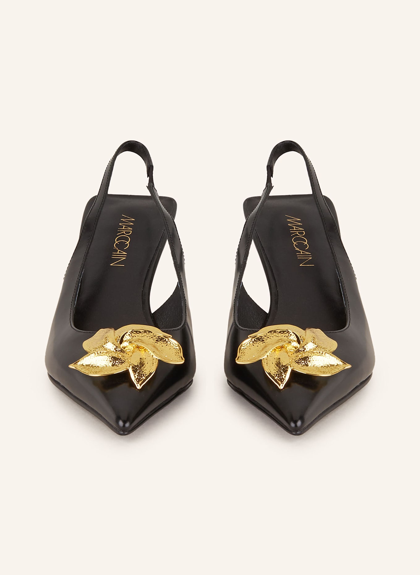 MARC CAIN Slingback pumps: 900 BLACK