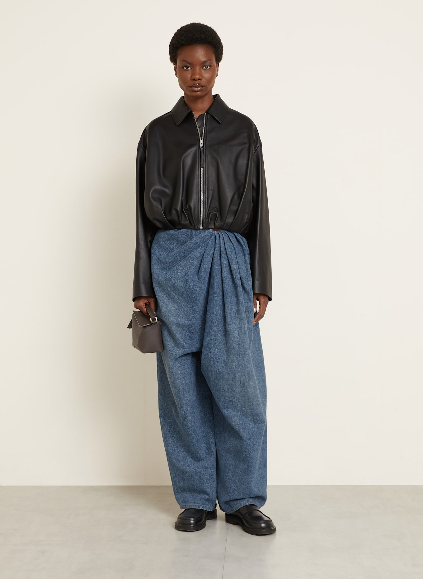 LOEWE Lederjacke: SCHWARZ