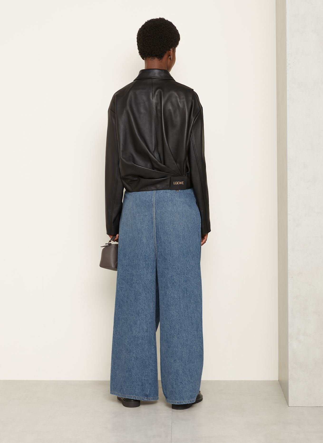LOEWE Lederjacke: SCHWARZ