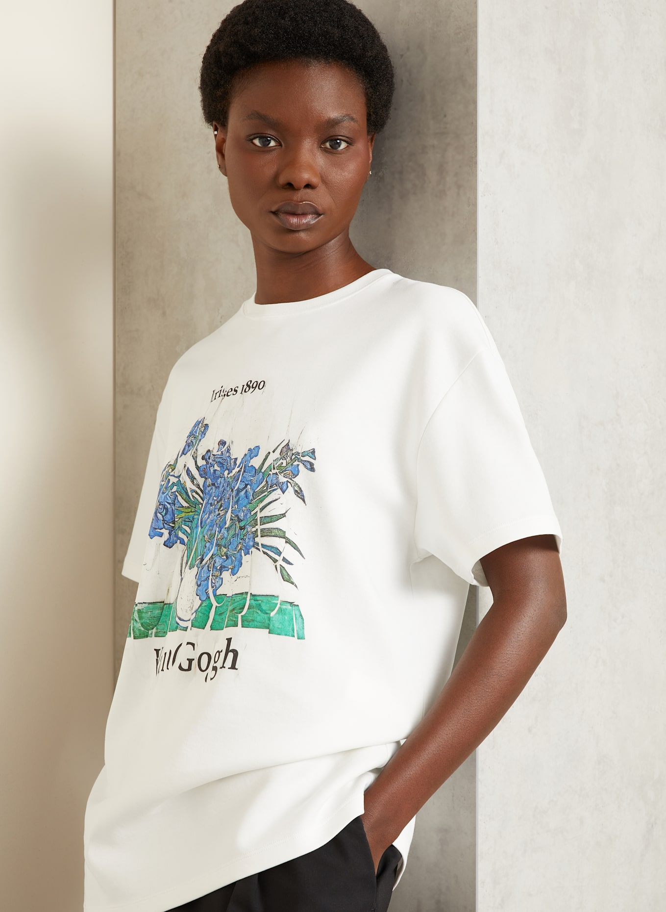 LOEWE T-Shirt: WEISS / BLAU / GRÜN