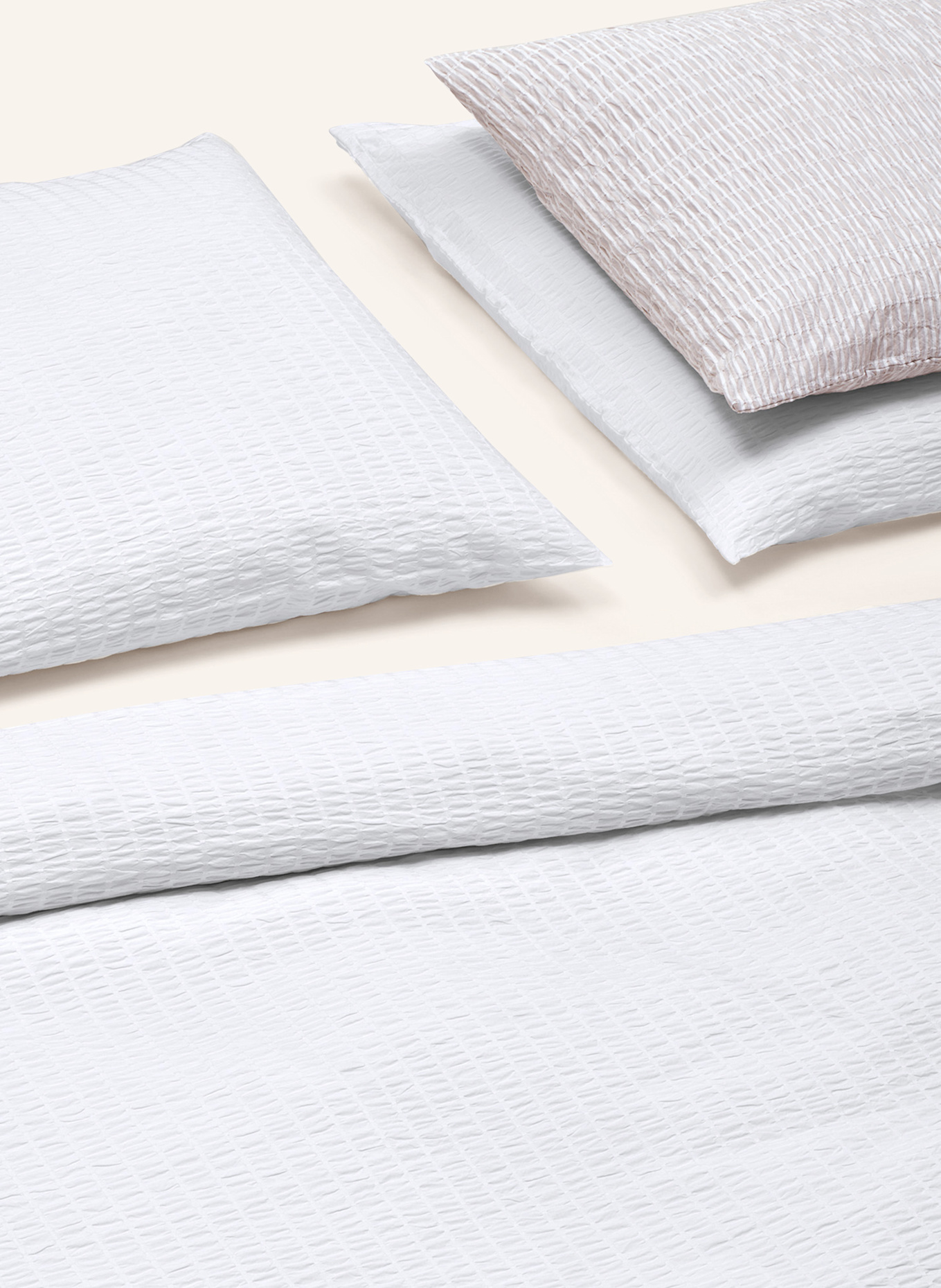 Christian Fischbacher Bettwäsche TWIST: WEISS