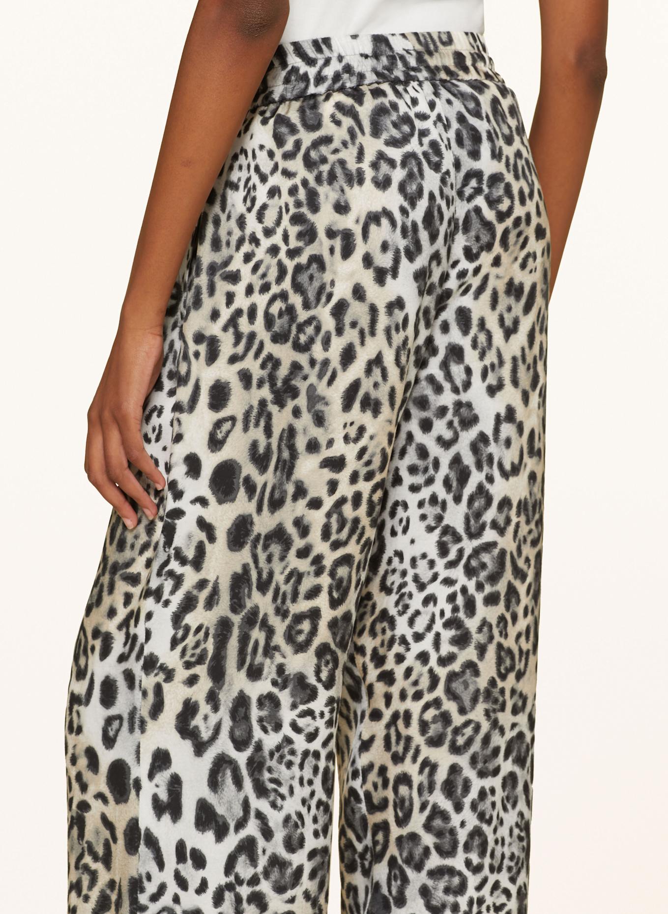 RIANI Wide leg trousers: CREAM/ GRAY/ BLACK