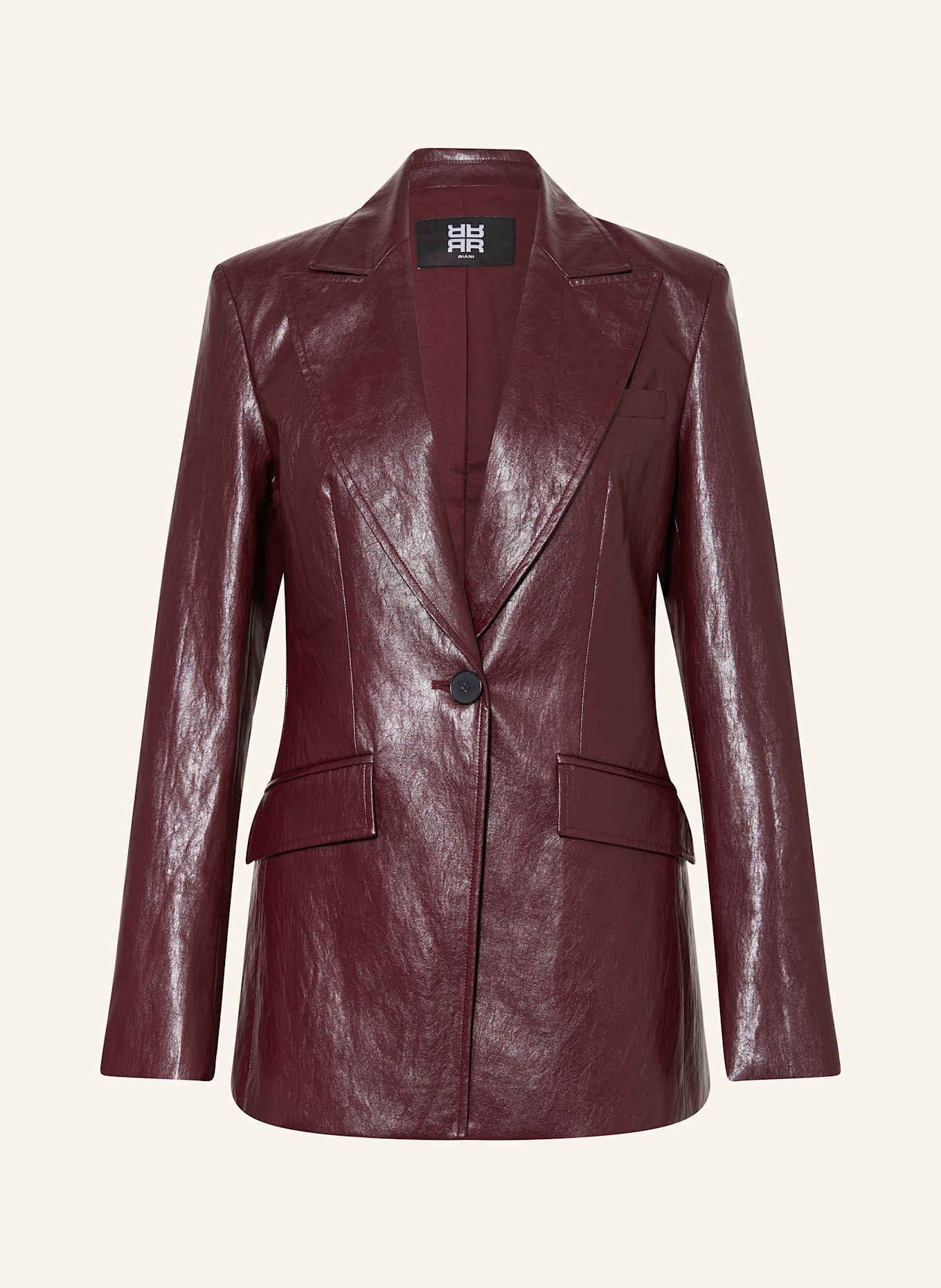 RIANI Blazer in Lederoptik: DUNKELLILA