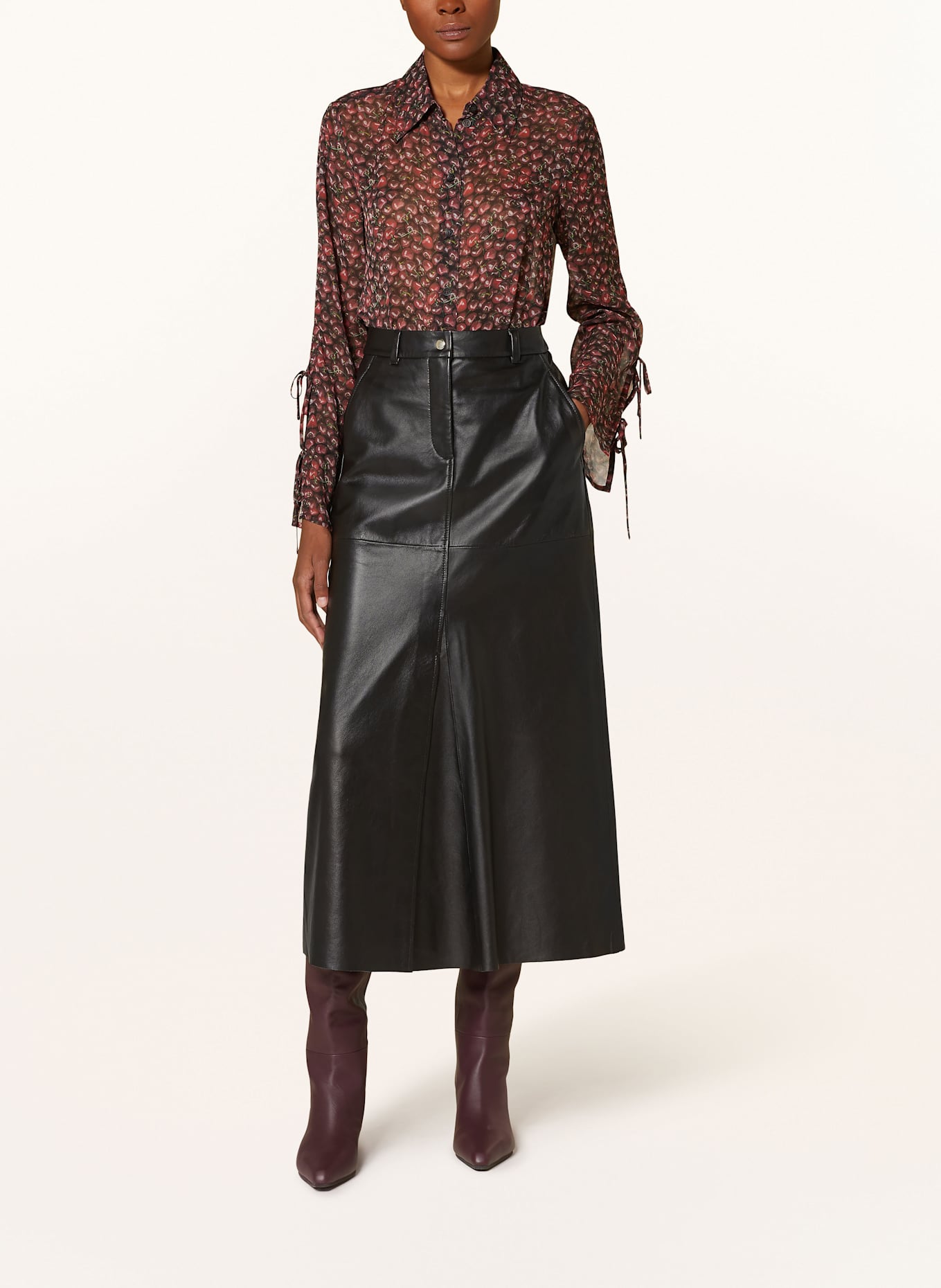 RIANI Lederrock: SCHWARZ