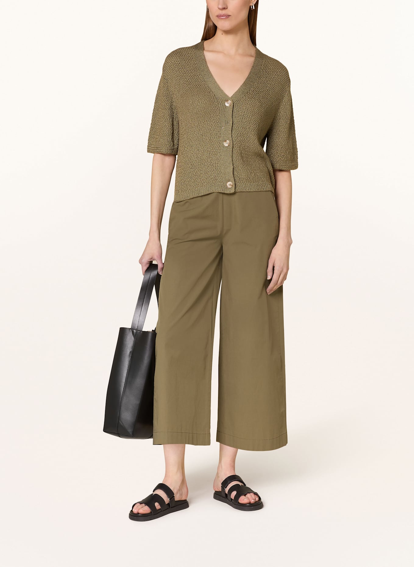 MORE & MORE Strickjacke mit 3/4-Arm: OLIV