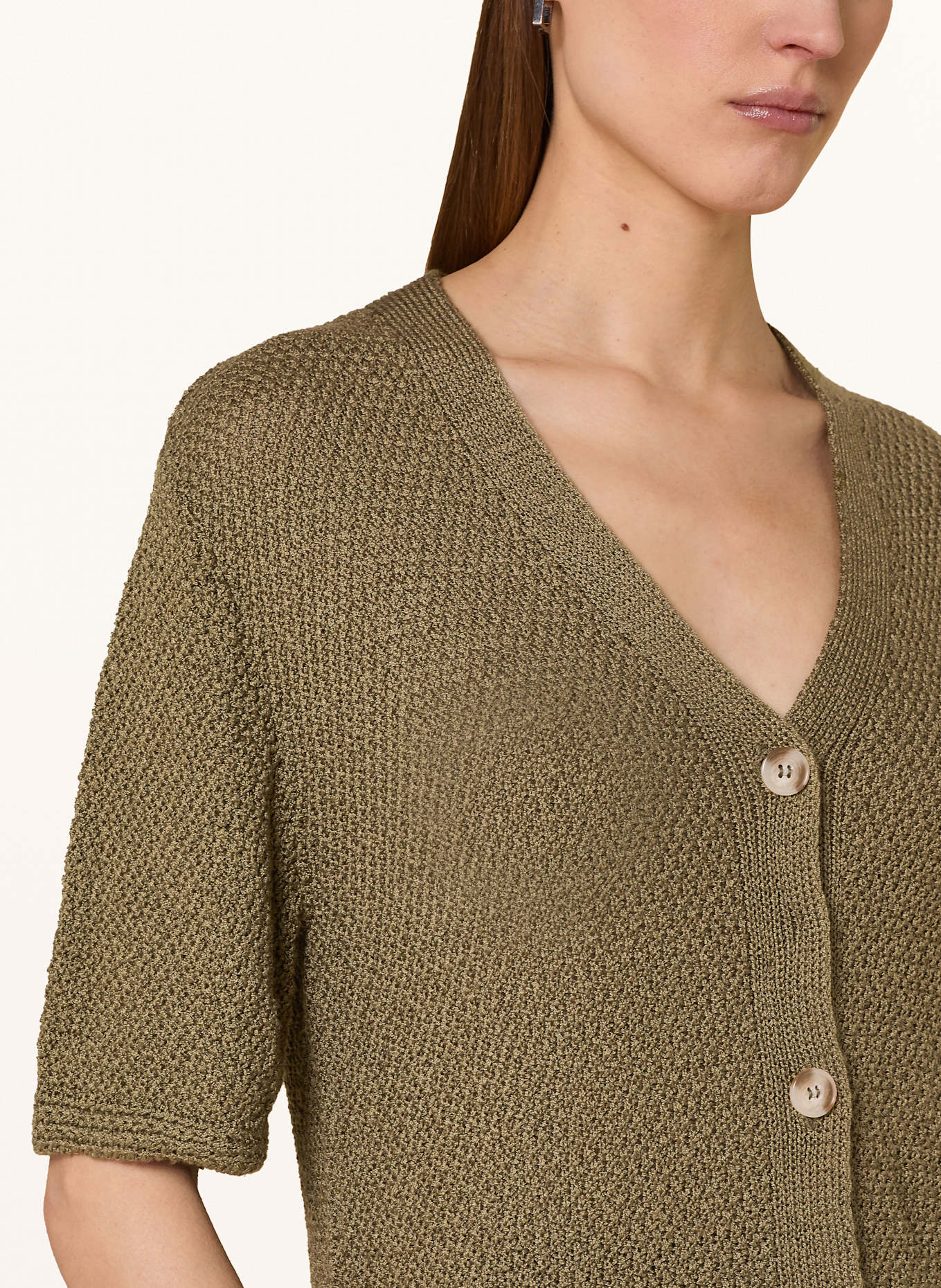 MORE & MORE Strickjacke mit 3/4-Arm: OLIV