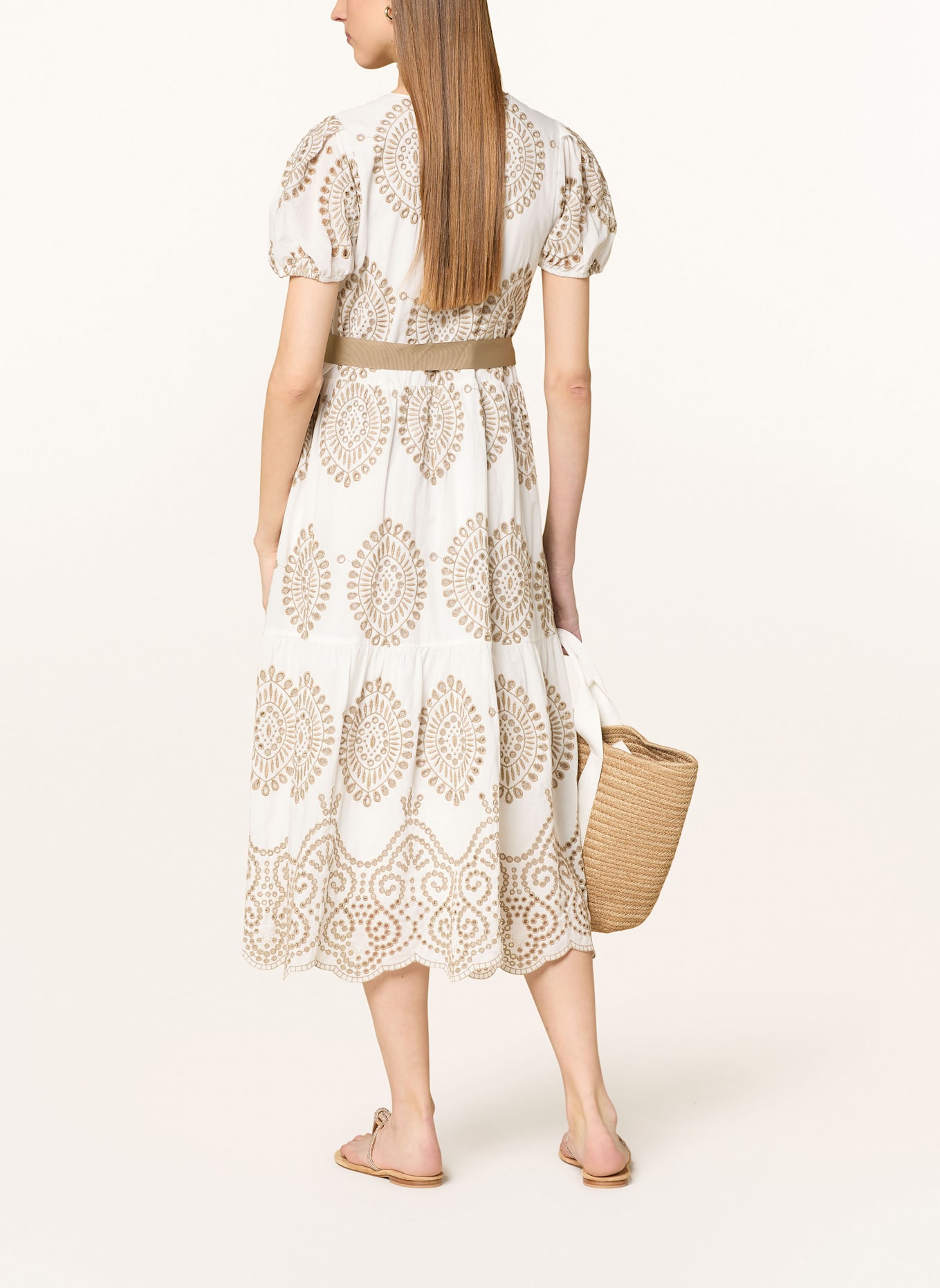 MORE & MORE Kleid: WEISS / BEIGE