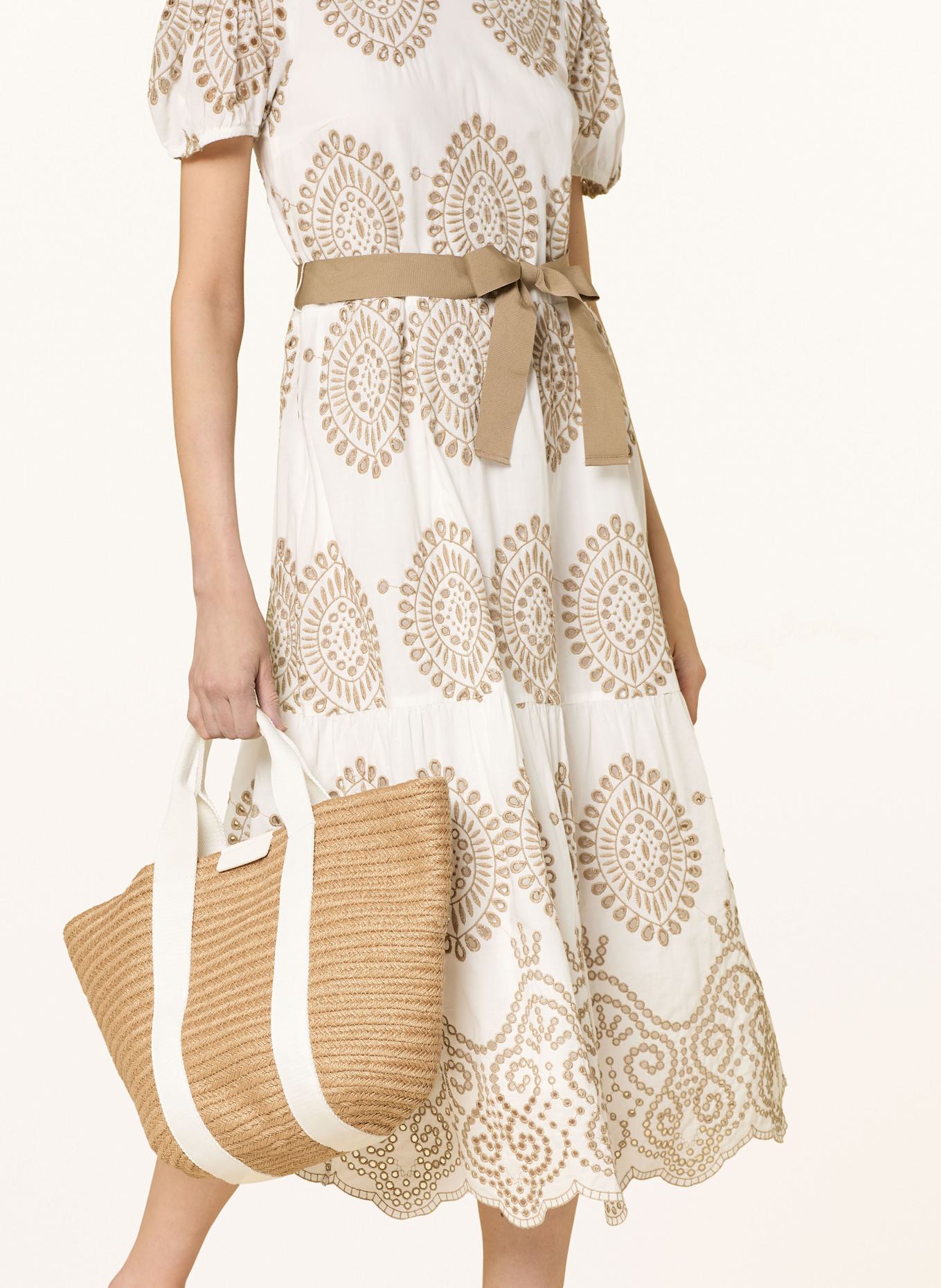 MORE & MORE Kleid: WEISS / BEIGE