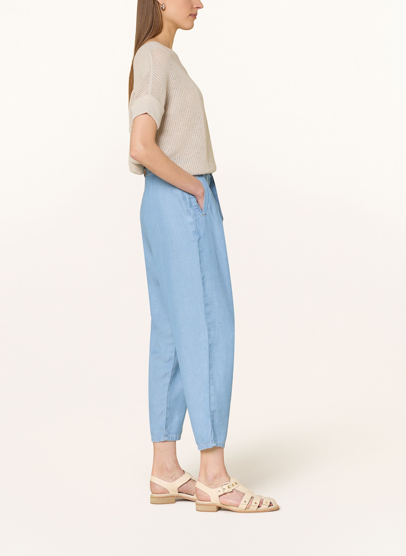 MORE & MORE Hose in Jeansoptik: HELLBLAU