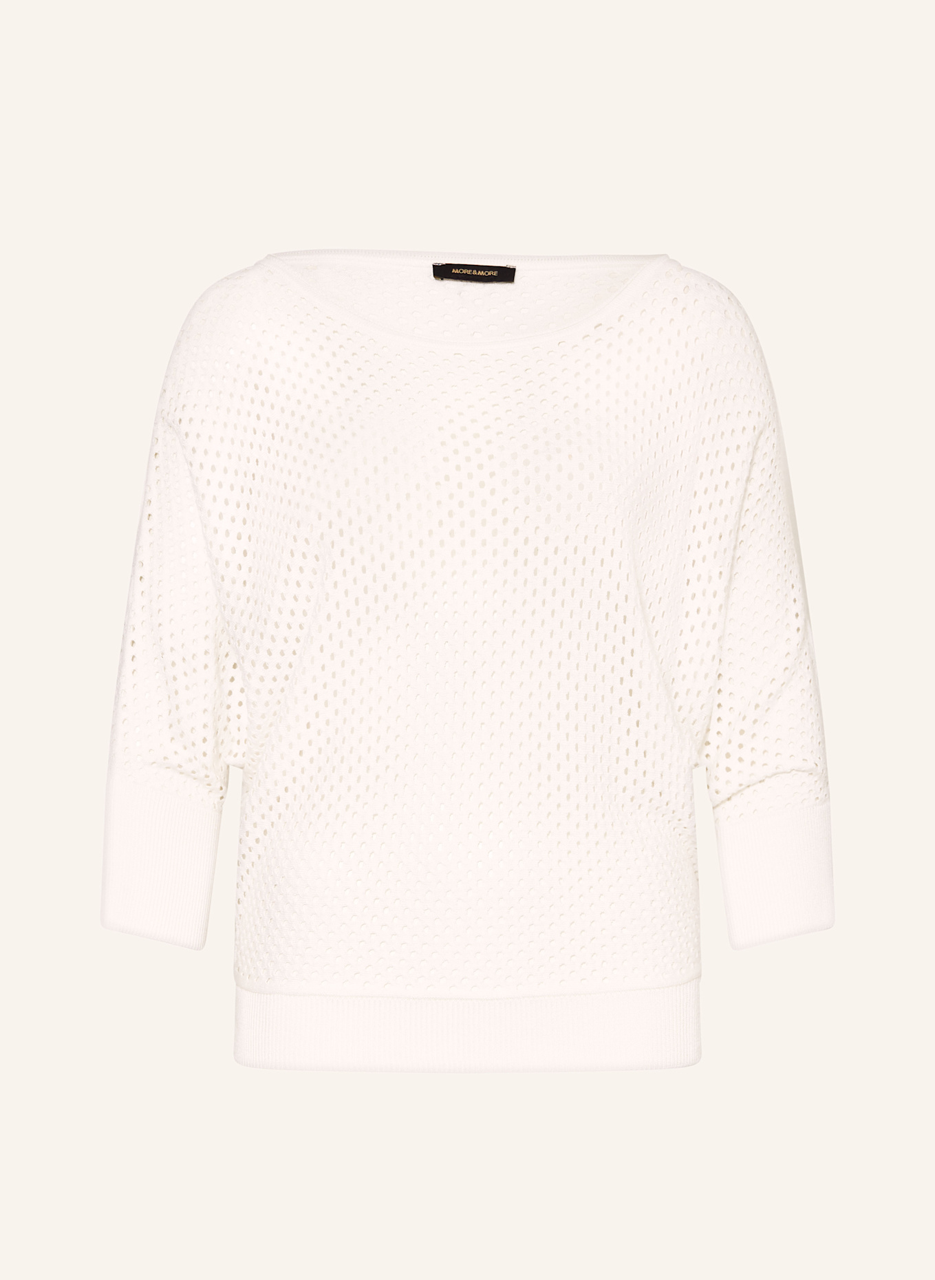 MORE & MORE Pullover mit 3/4-Arm: ECRU