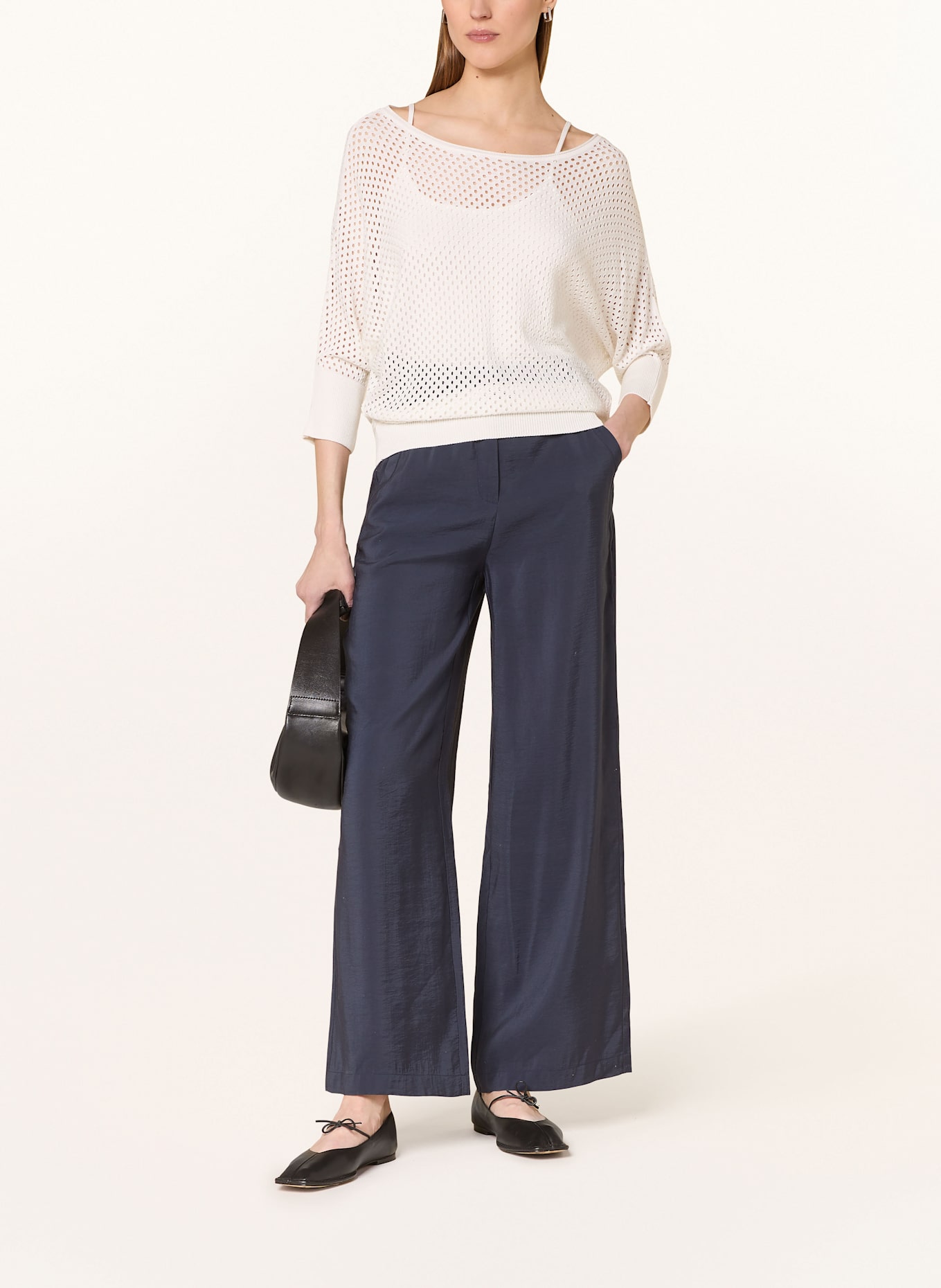 MORE & MORE Pullover mit 3/4-Arm: ECRU