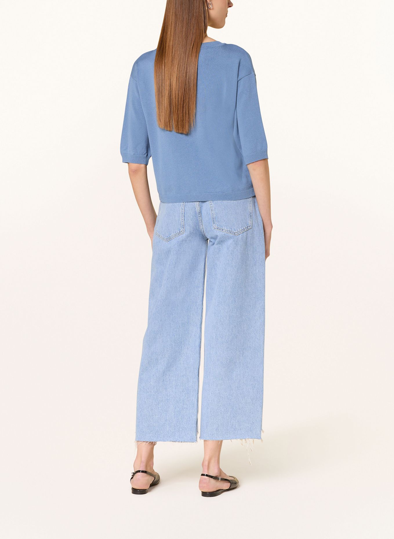 MORE & MORE Strickjacke mit 3/4-Arm: BLAUGRAU