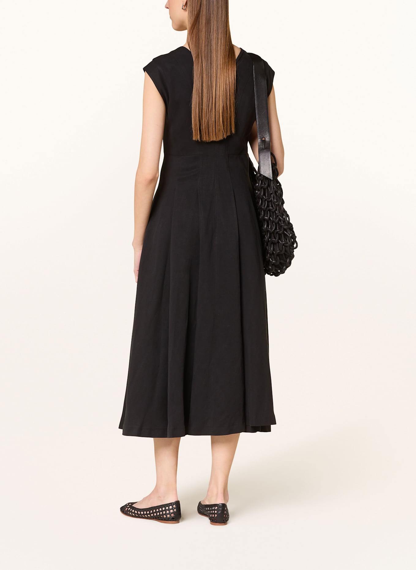 MORE Kleid mit Leinen: SCHWARZ