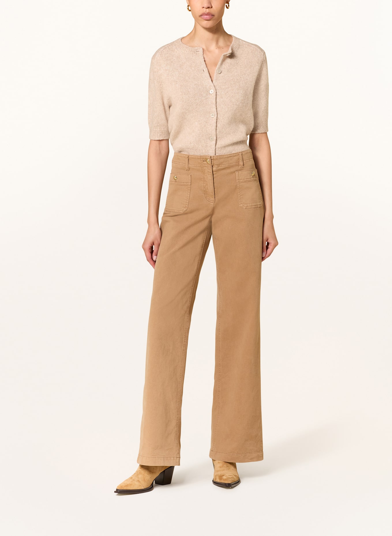 LUISA CERANO Wide Leg Jeans: 7412 the statement check