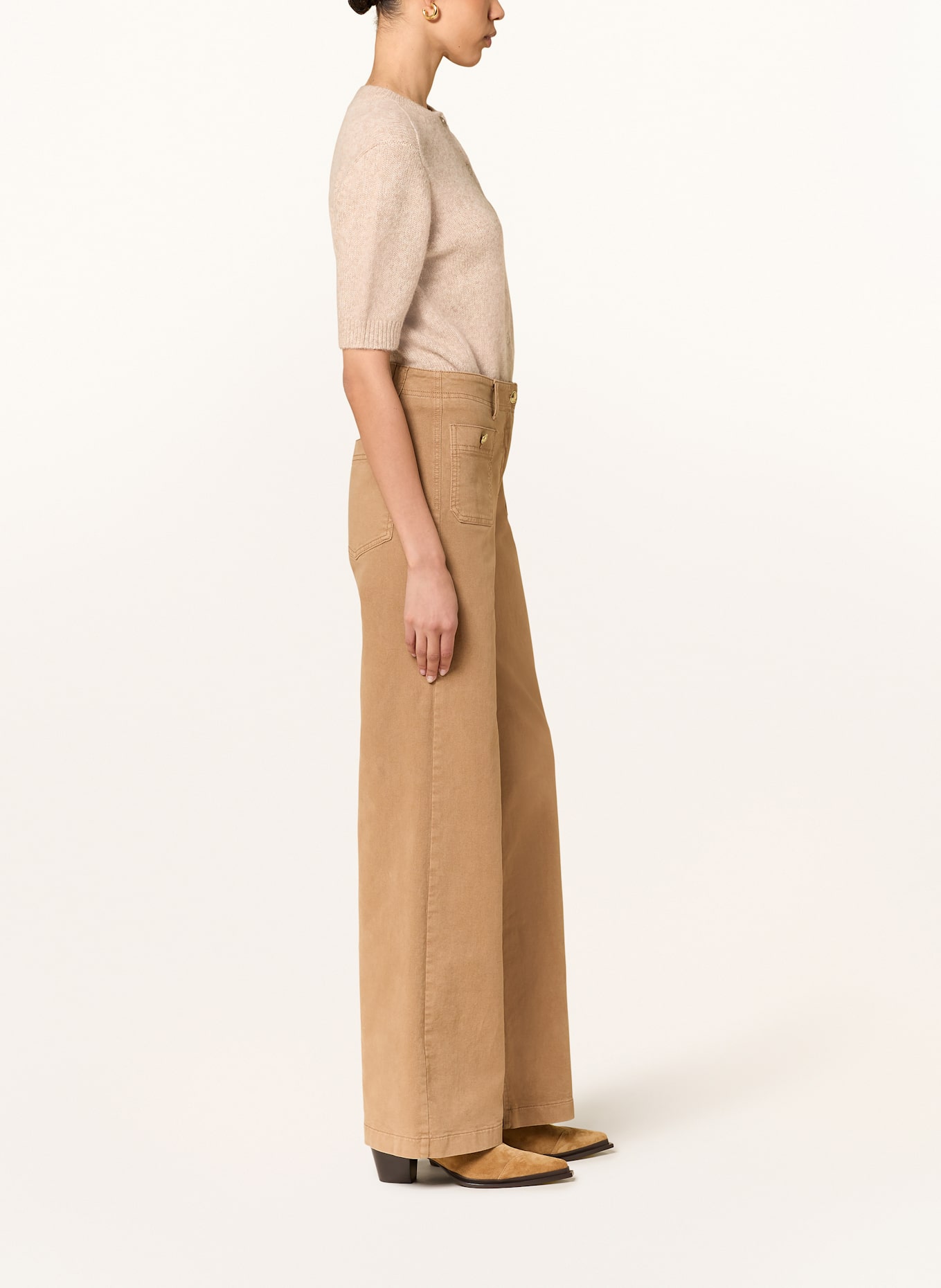 LUISA CERANO Wide Leg Jeans: 7412 the statement check